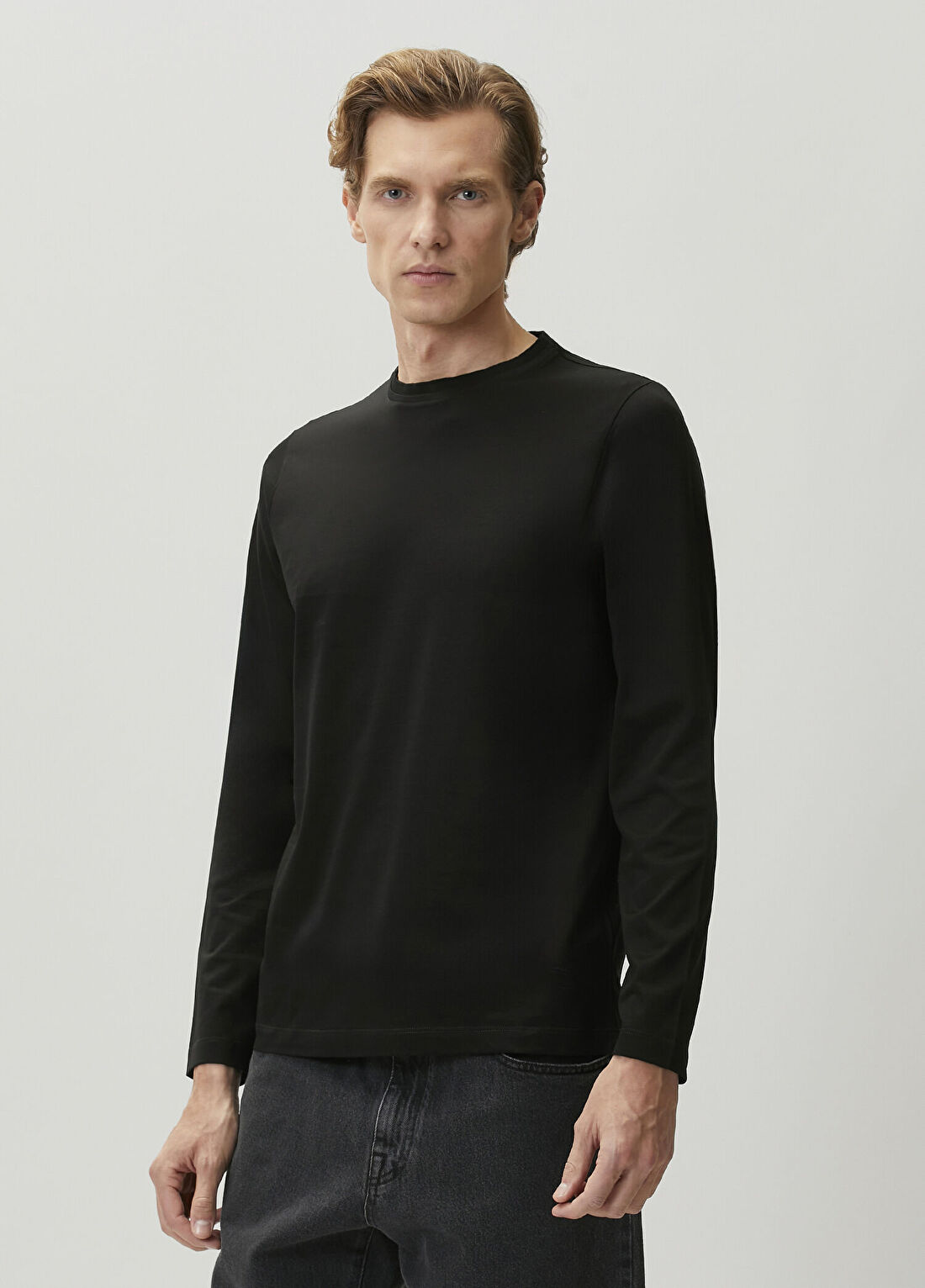 Canali Siyah Uzun Kollu T-shirt görsel 3