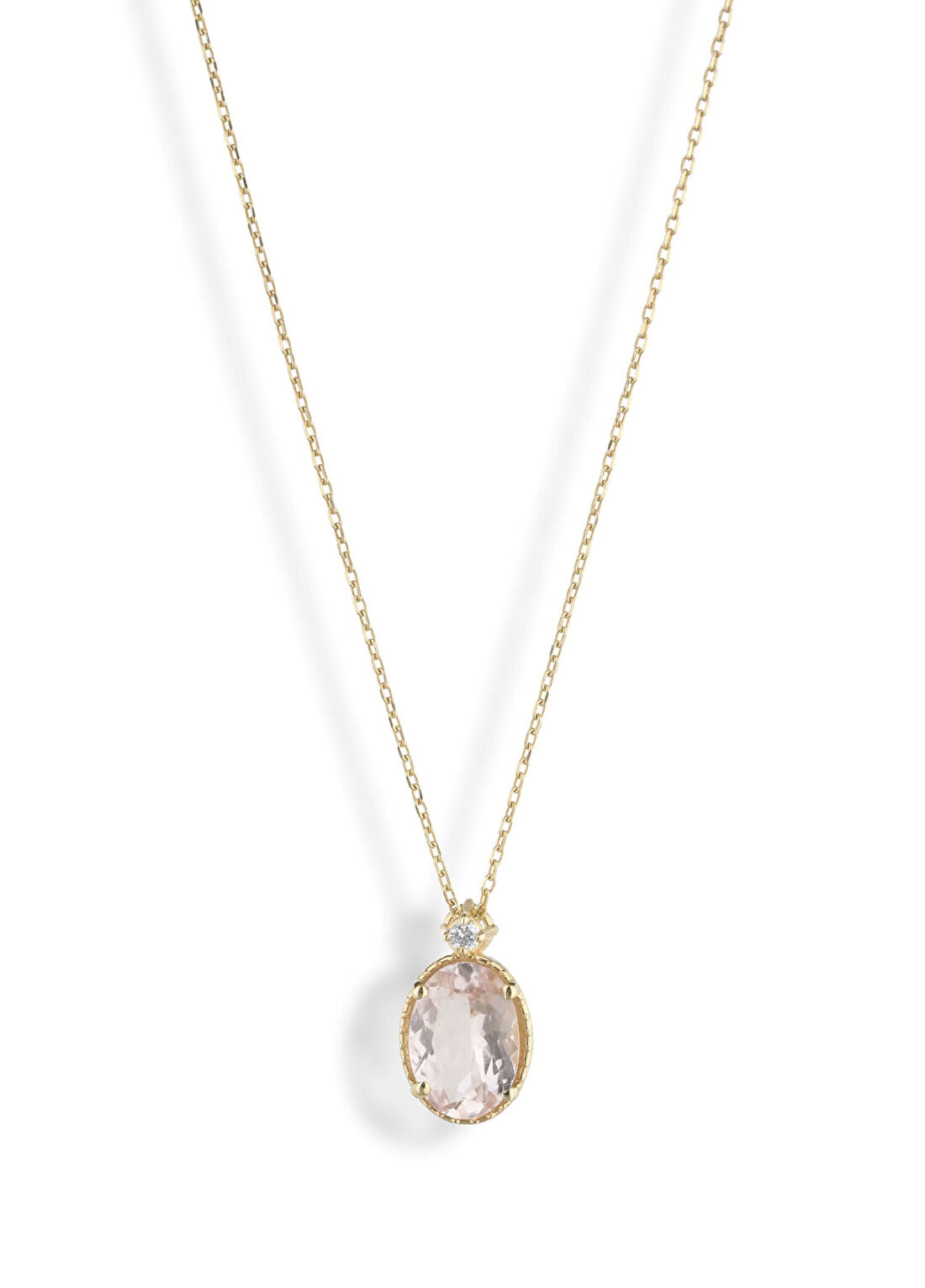 Ginza Design Jewelry Biggee Morganite Pırlanta Taşlı 14 Ayar Altın Kadın Kolye