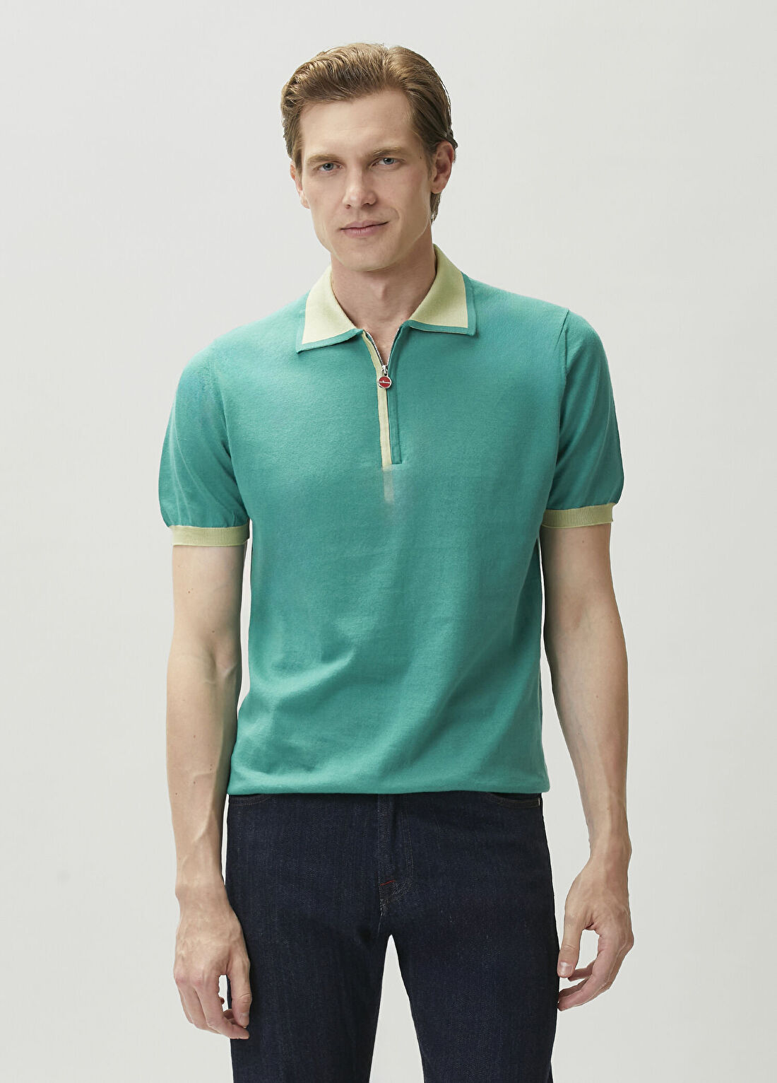 Kiton Yeşil Polo Yaka T-shirt