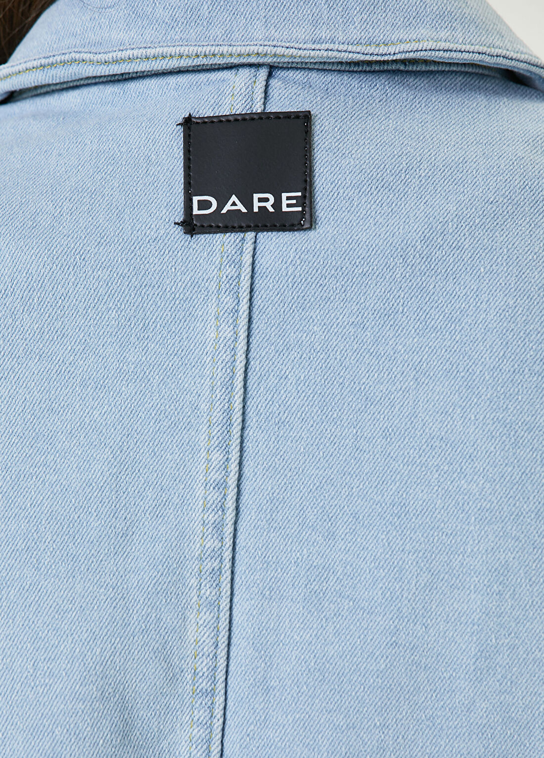 Dare London Paris Açık Mavi Kadın Jean Ceket görsel 4
