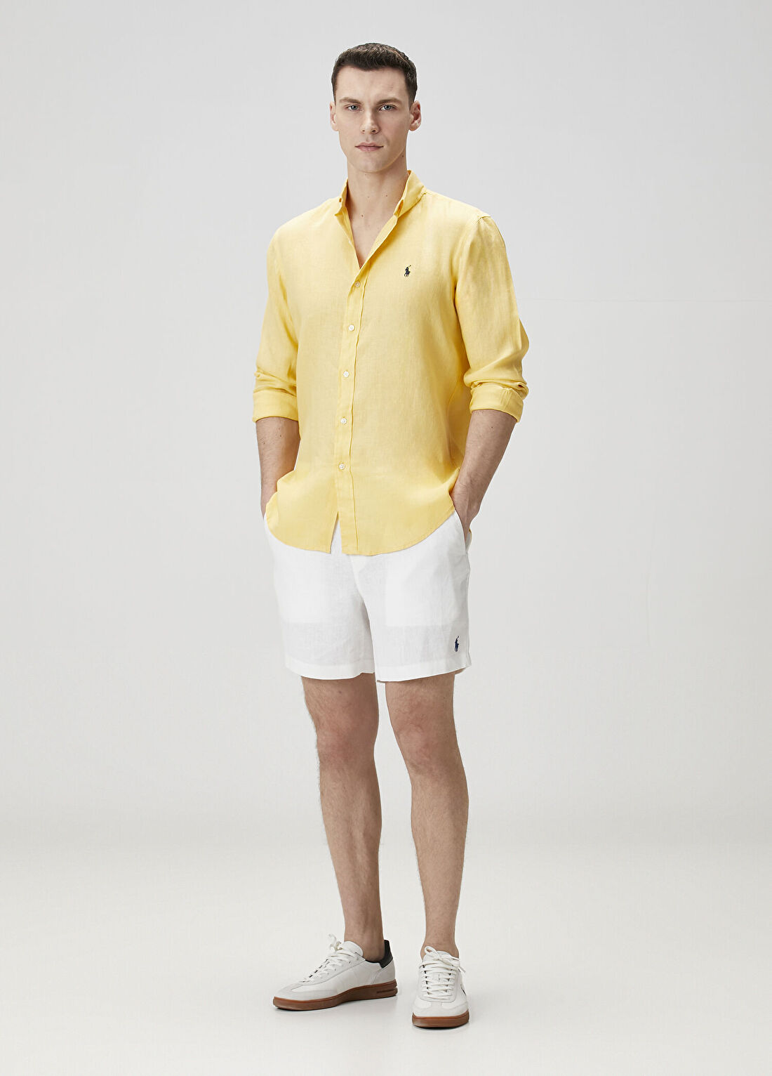 Polo Ralph Lauren Sarı Keten Gömlek görsel 2
