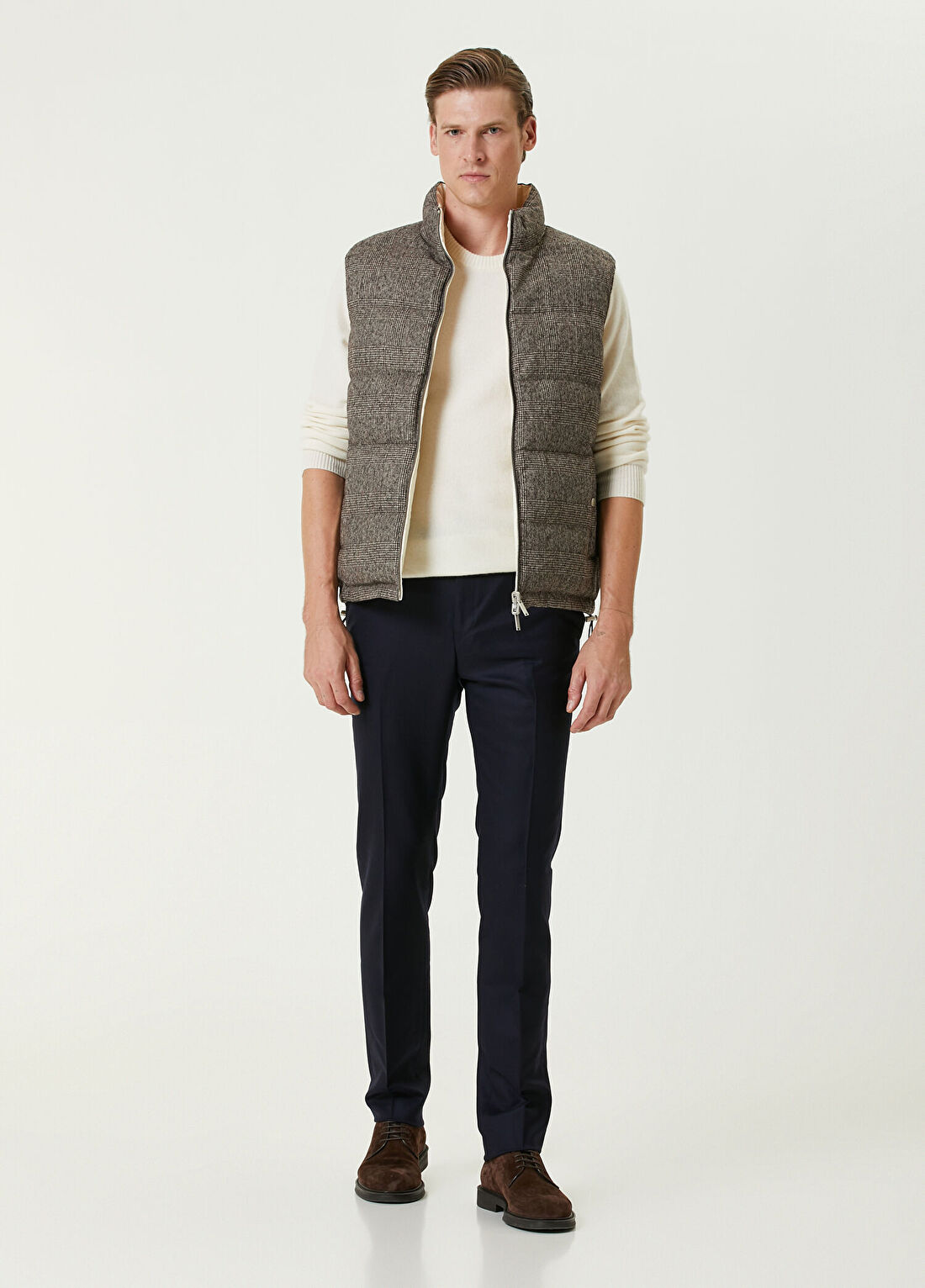 Corneliani Regular Fit Lacivert Yün Pantolon