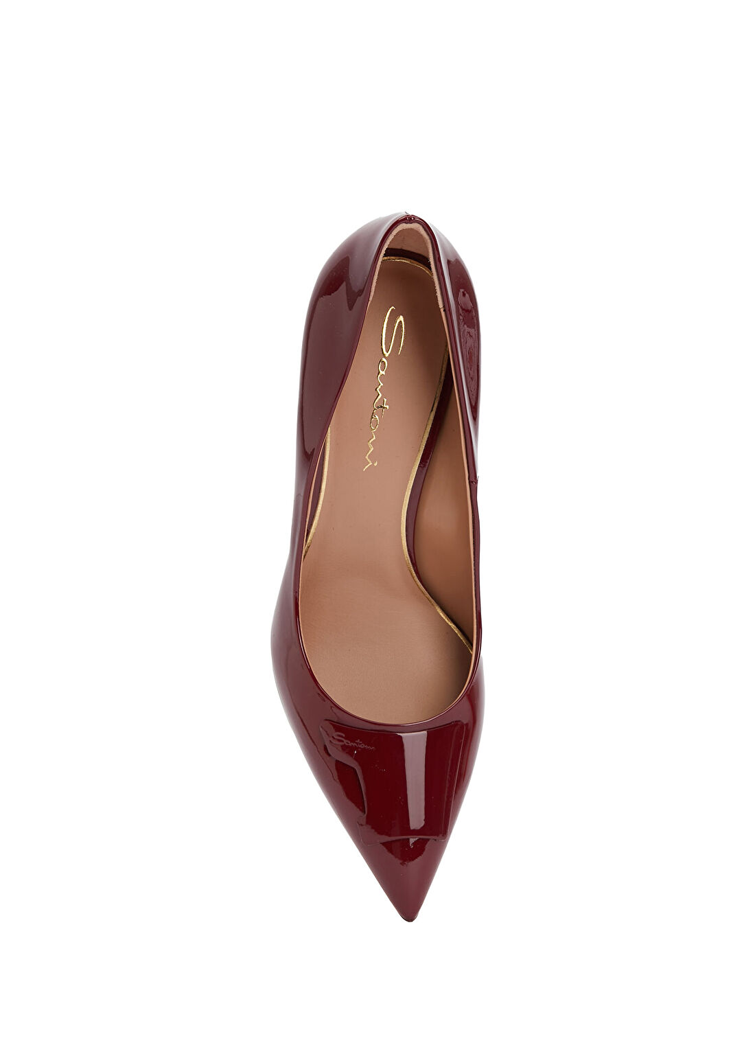 Santoni Bordo Deri Stiletto görsel 4