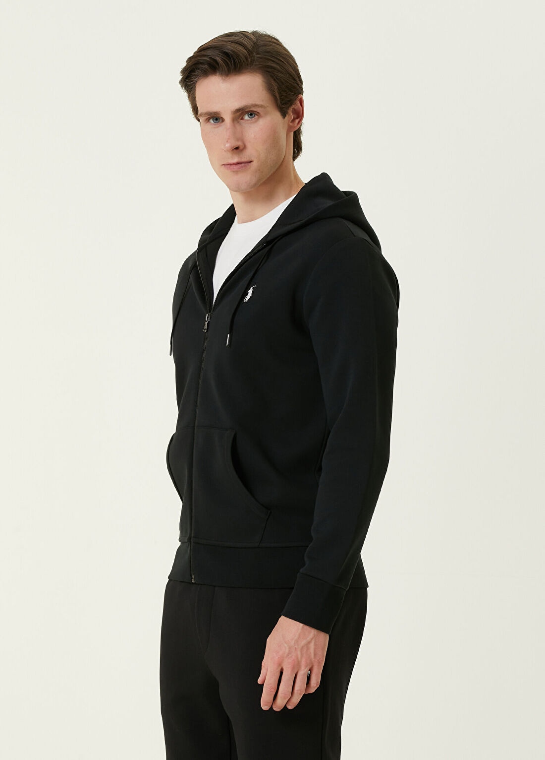 Polo Ralph Lauren Siyah Kapüşonlu Logolu Sweatshirt görsel 3