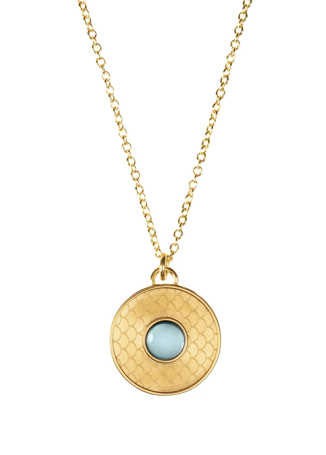 Halcyon Days Salamander Cabochon Aquamarine Gold 18 Ayar Altın Kaplama Kadın Kolye