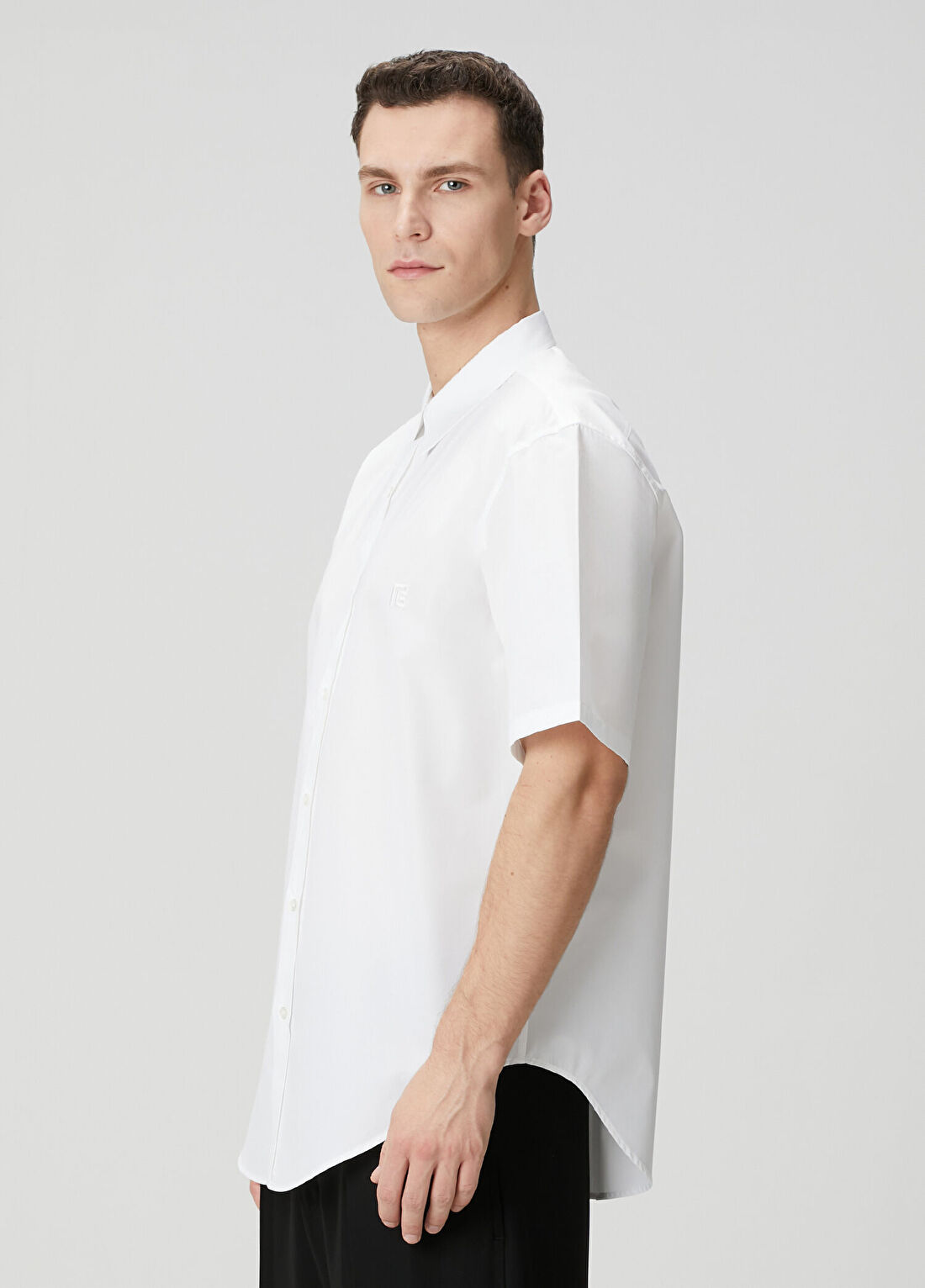 Balmain Regular Fit Beyaz Kısa Kollu Poplin Gömlek görsel 3