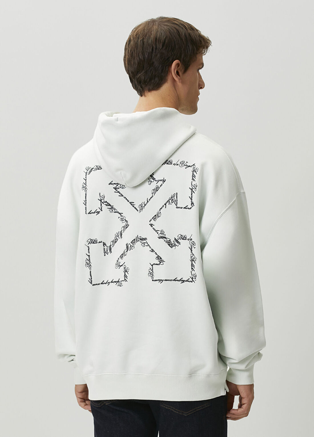 Off-White Beyaz Kapüşonlu Sweatshirt görsel 4