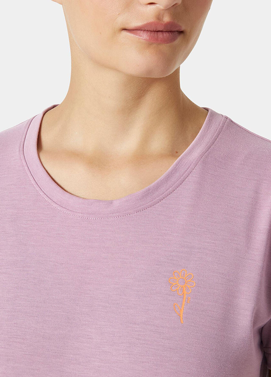 Helly Hansen W Skog Graphic Purple Clay Kısa Kollu Kadın T-Shirt görsel 4