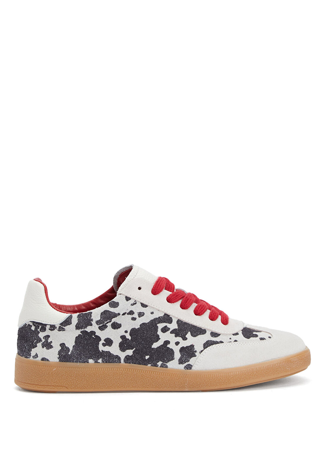 Divarese Siyah Desenli Kadın Süet Sneaker