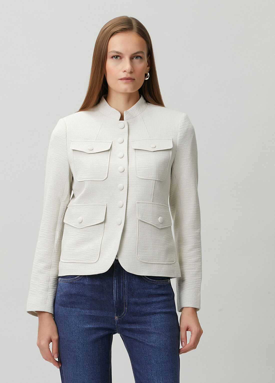 Rag&Bone Mercer Açık Gri Yün Blazer