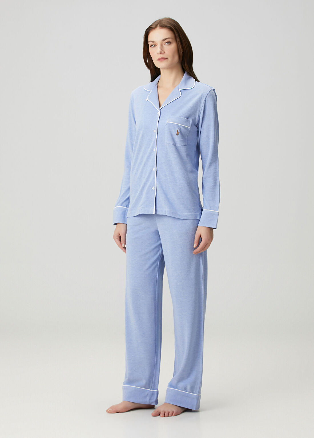 Polo Ralph Lauren-Lingerie Mavi Pijama Takımı