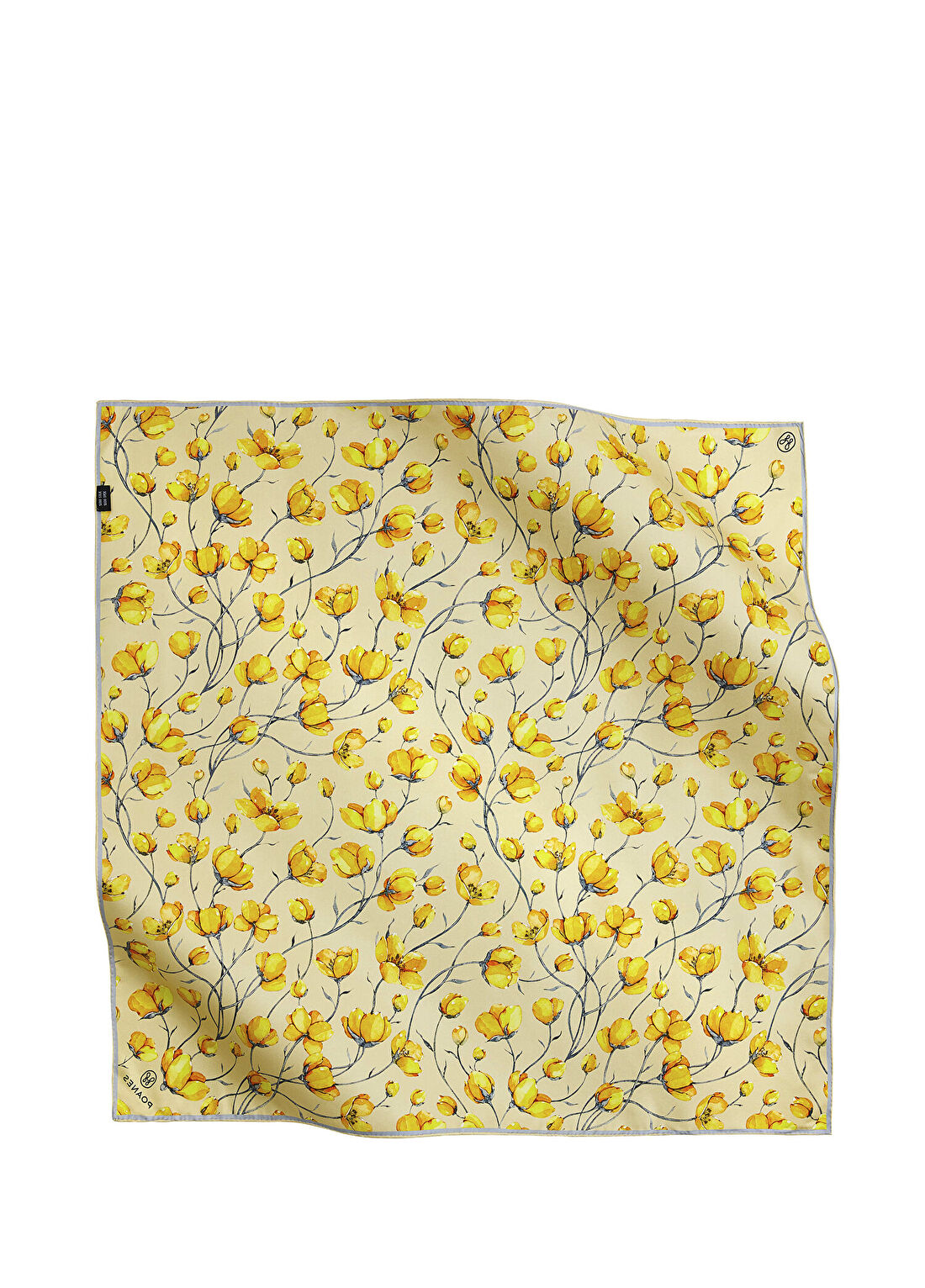 Poanes Twill Çift Baskılı İpek Eşarp