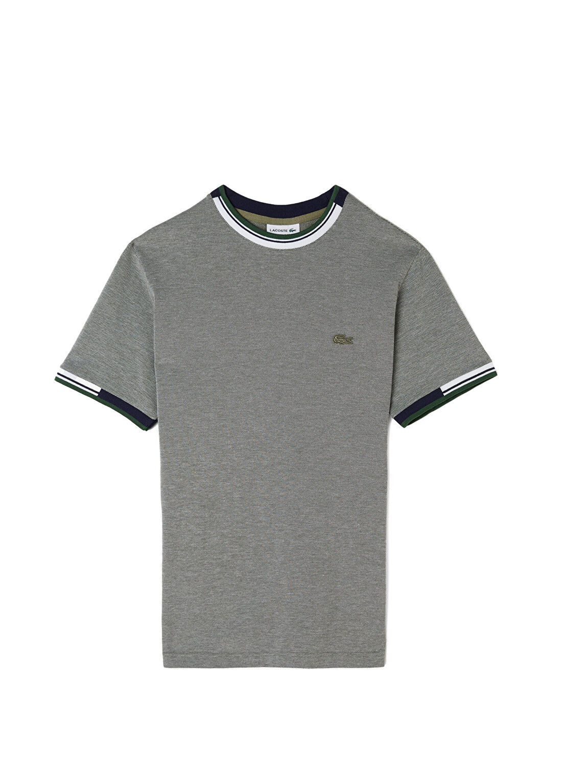 Lacoste Regular Fit Bisiklet Yaka Haki Erkek T-Shirt görsel 3