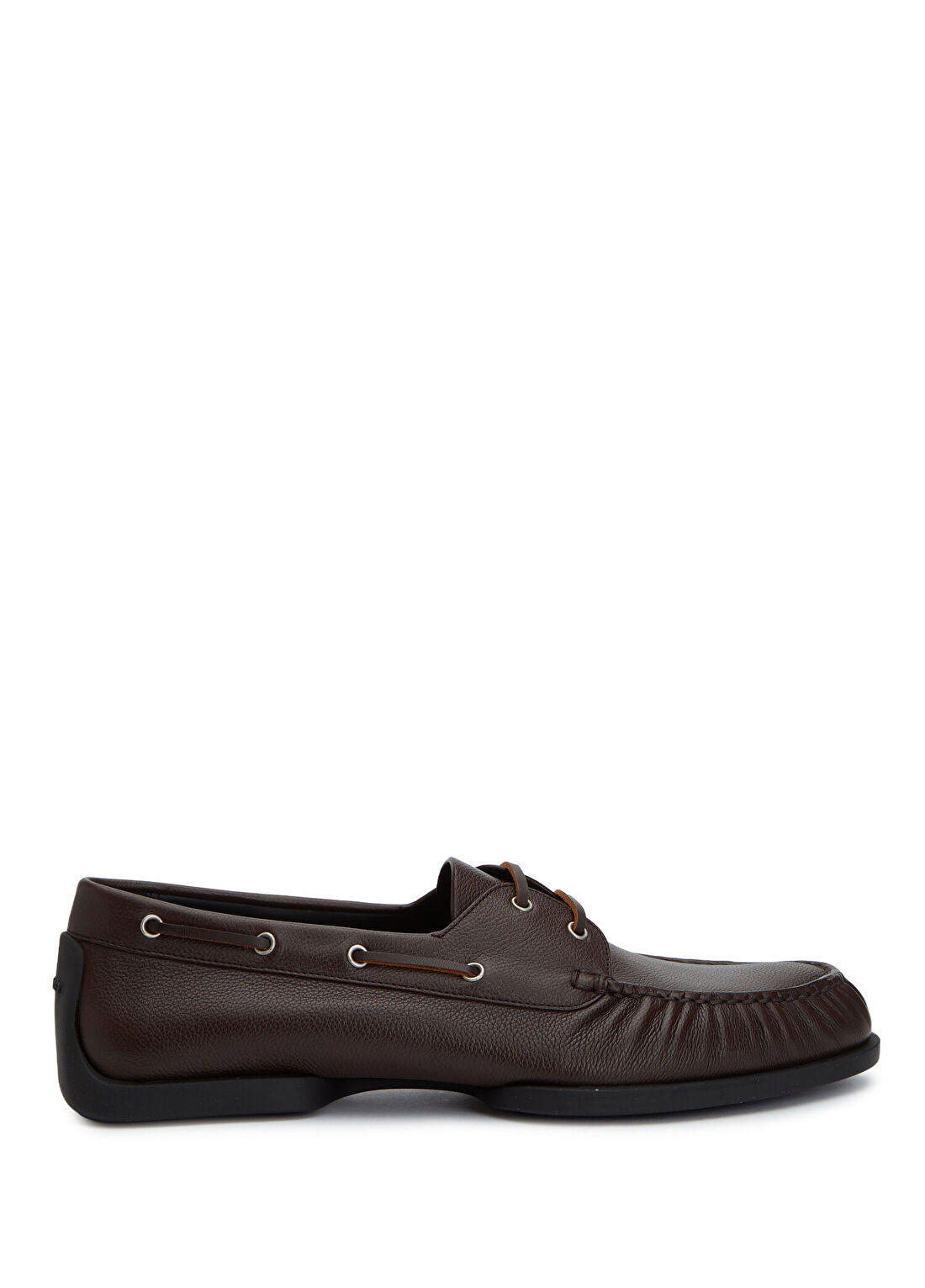 Jil Sander Koyu Kahverengi Erkek Deri Loafer