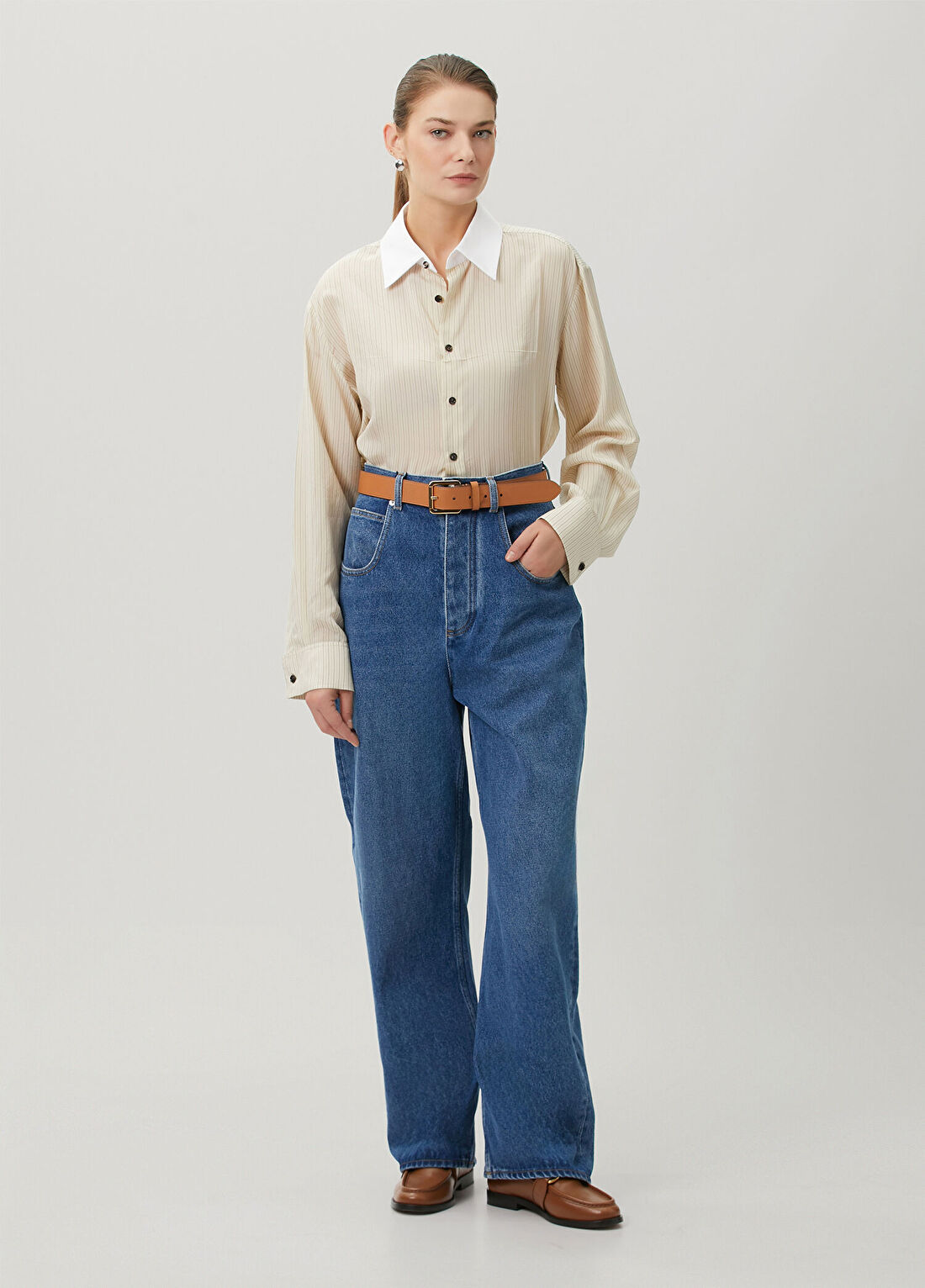 Bottega Veneta Mavi Jean Pantolon