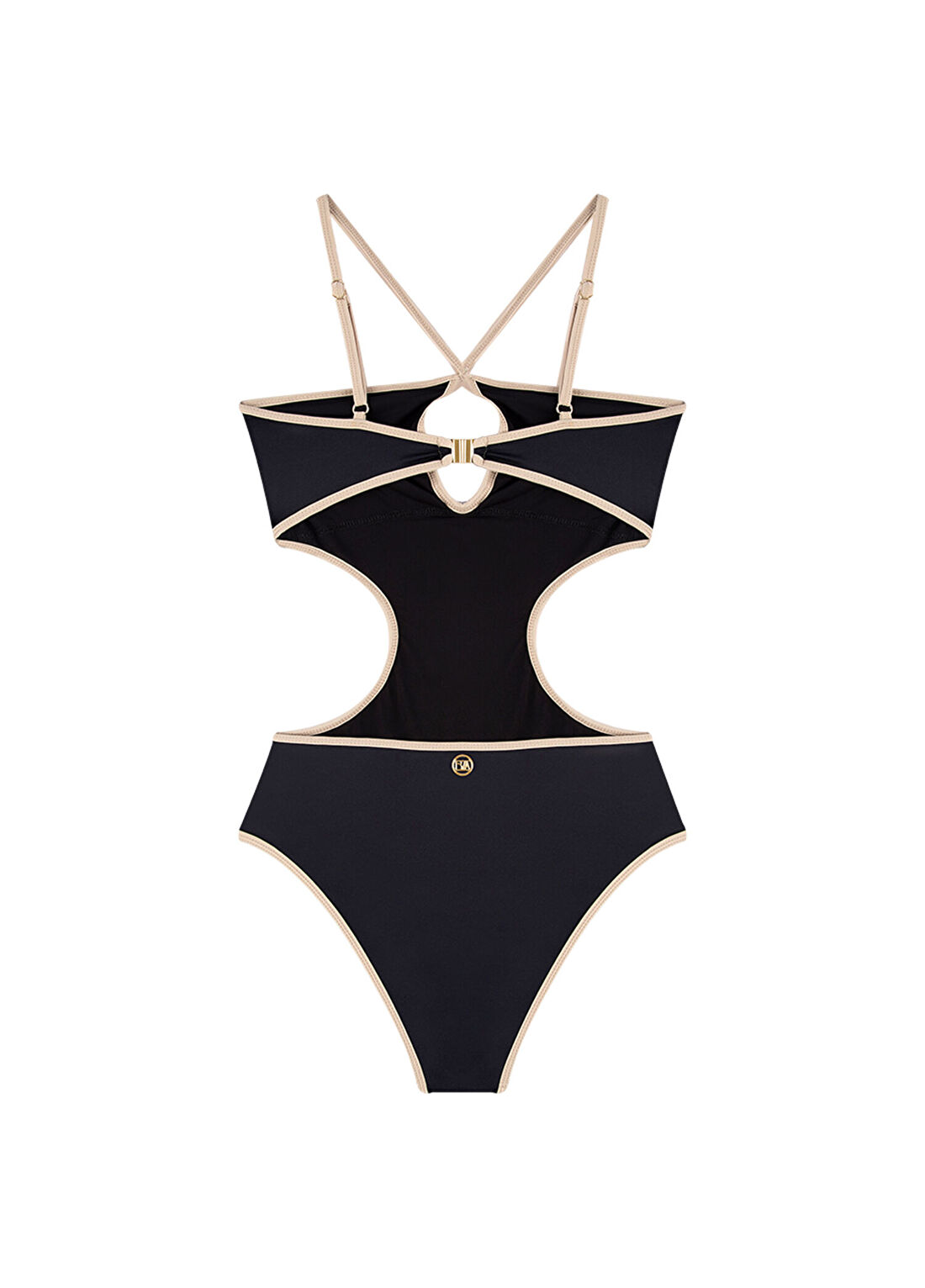 Bia Swimwear Maddie Black Pencereli Halter May Kadın Mayo görsel 2