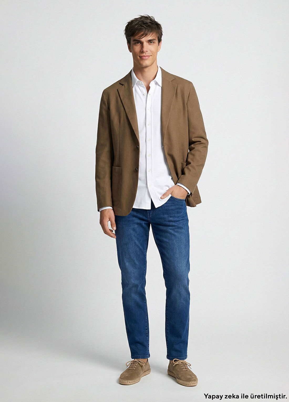 Network Mavi Cashmere Touch Denim Pantolon