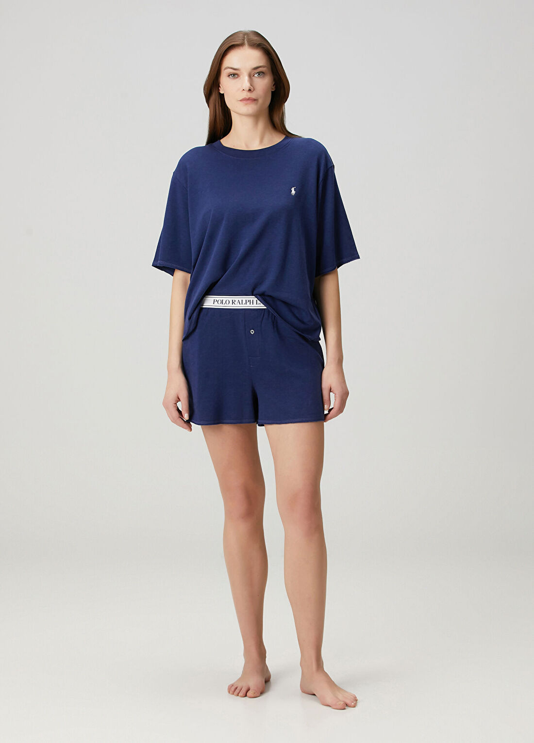 Polo Ralph Lauren-Lingerie Lacivert Pijama Takımı