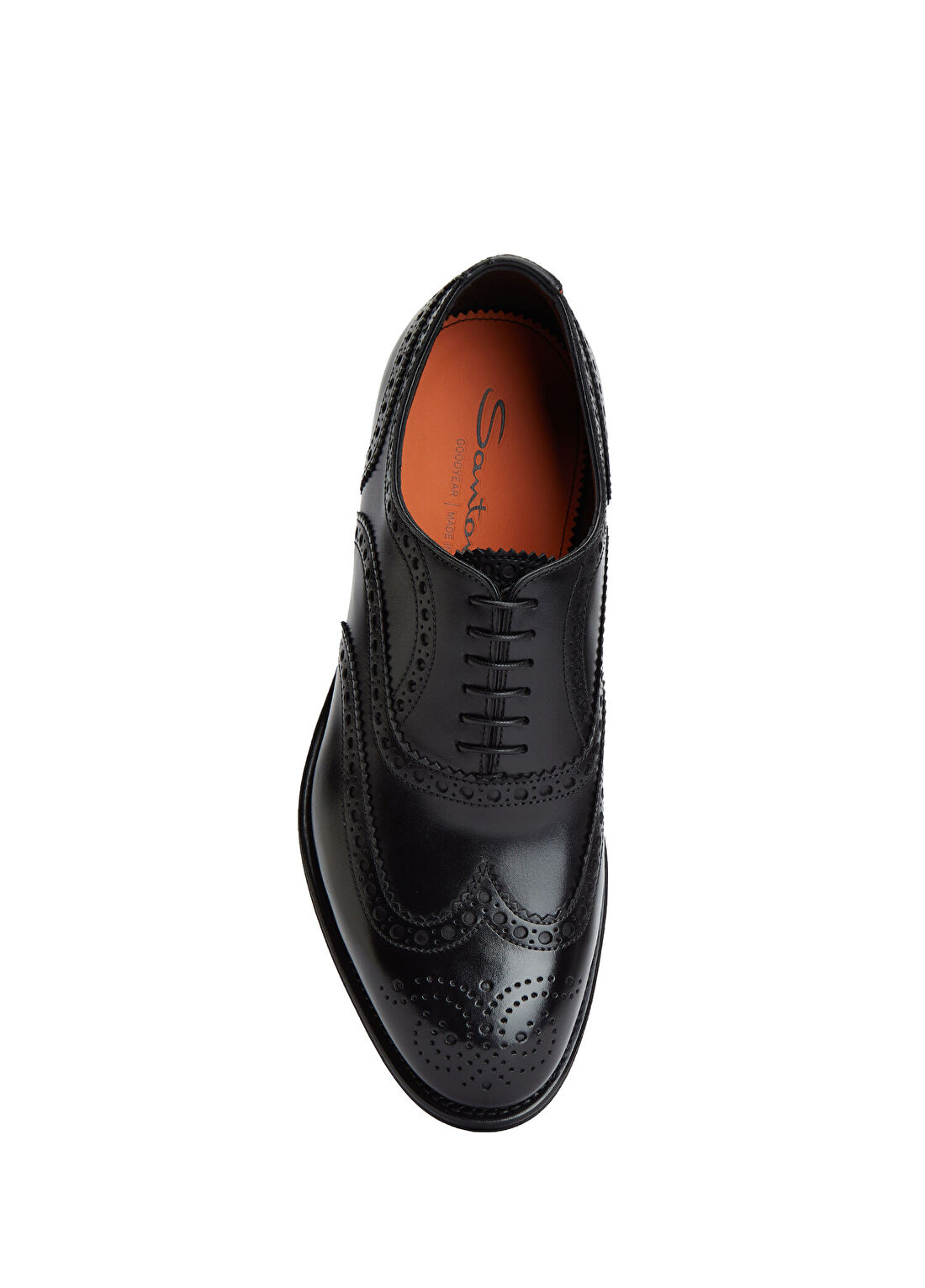Santoni Colin Siyah Erkek Deri Ayakkabı görsel 4
