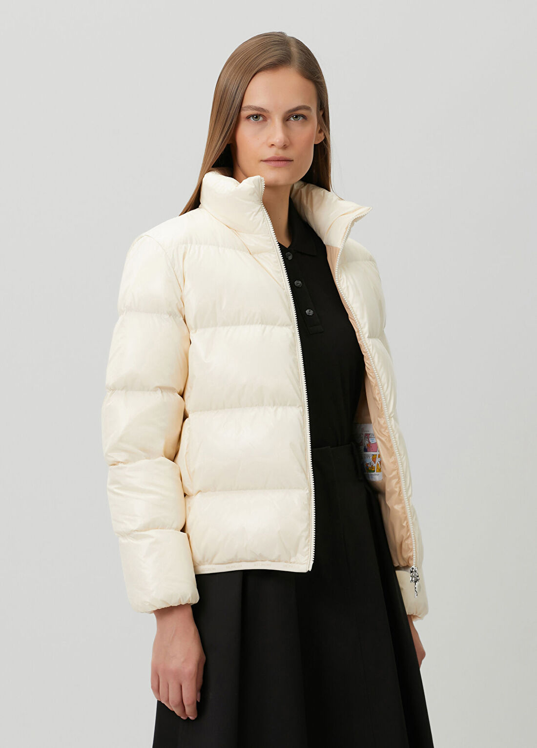 Moncler Abbadia Bej Puffer Mont