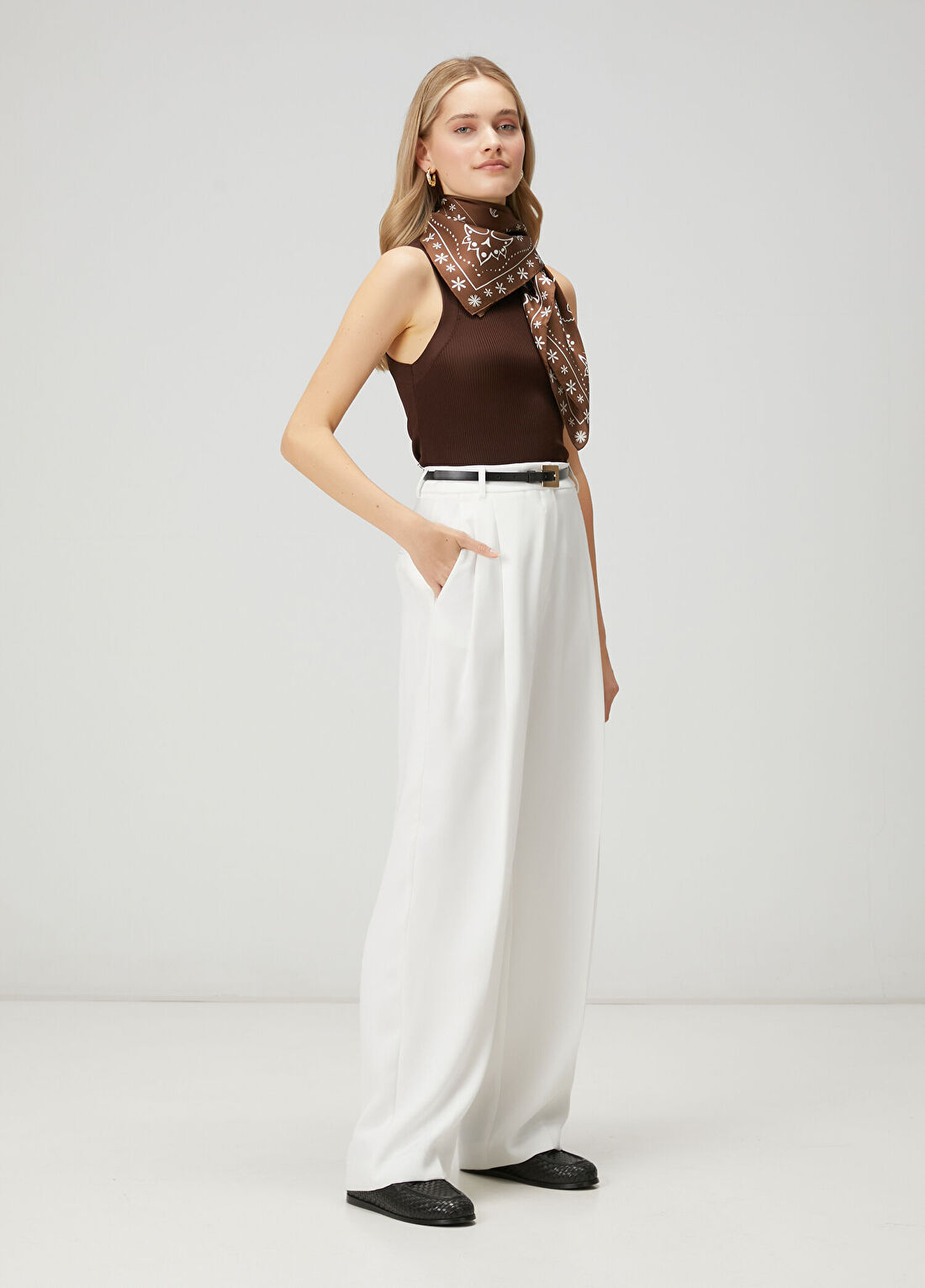Beymen Club Kahverengi Floş Basic Triko Atlet görsel 3