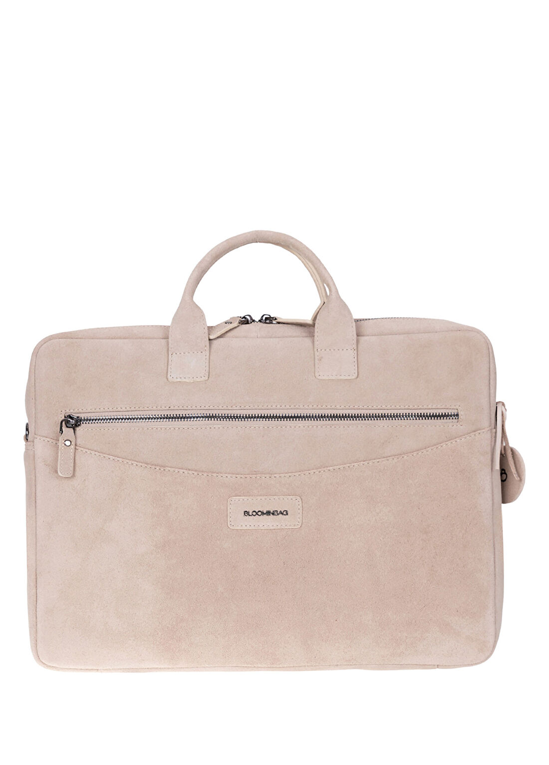Bloominbag Sand Still Krem Bej Süet Deri 15/16'' MacBook Laptop Çantası görsel 3