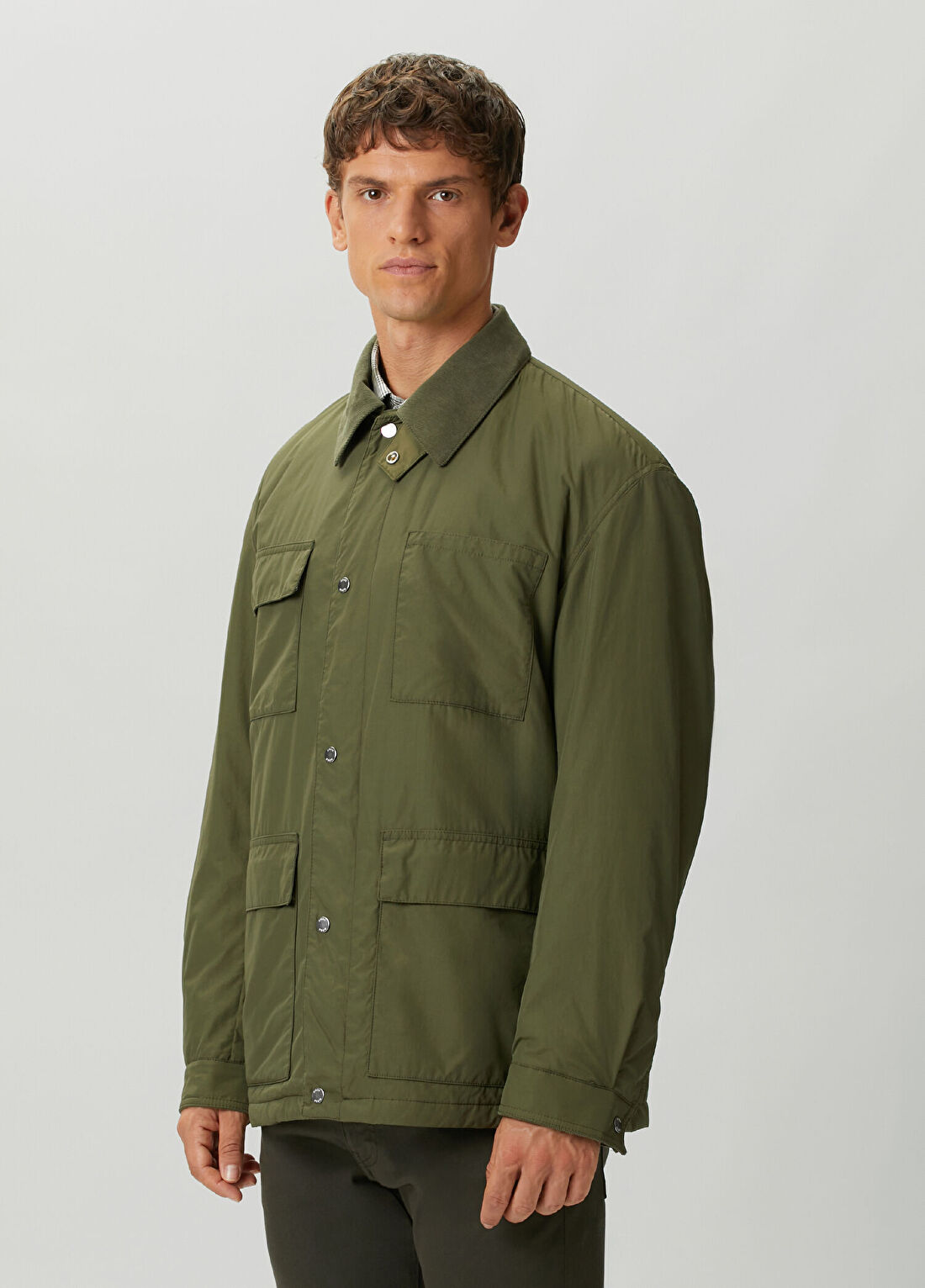 Boss Yeşil Kapüşonlu Parka görsel 3