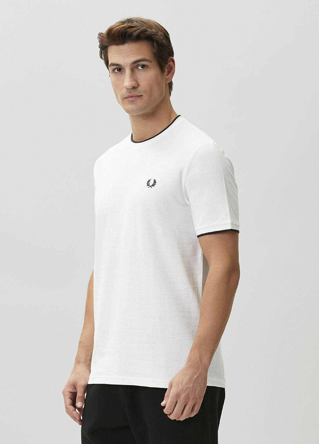 Fred Perry Beyaz Pike T-shirt görsel 3