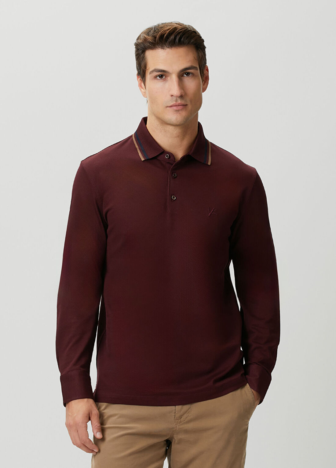 Isaia Bordo Polo Yaka Sweatshirt