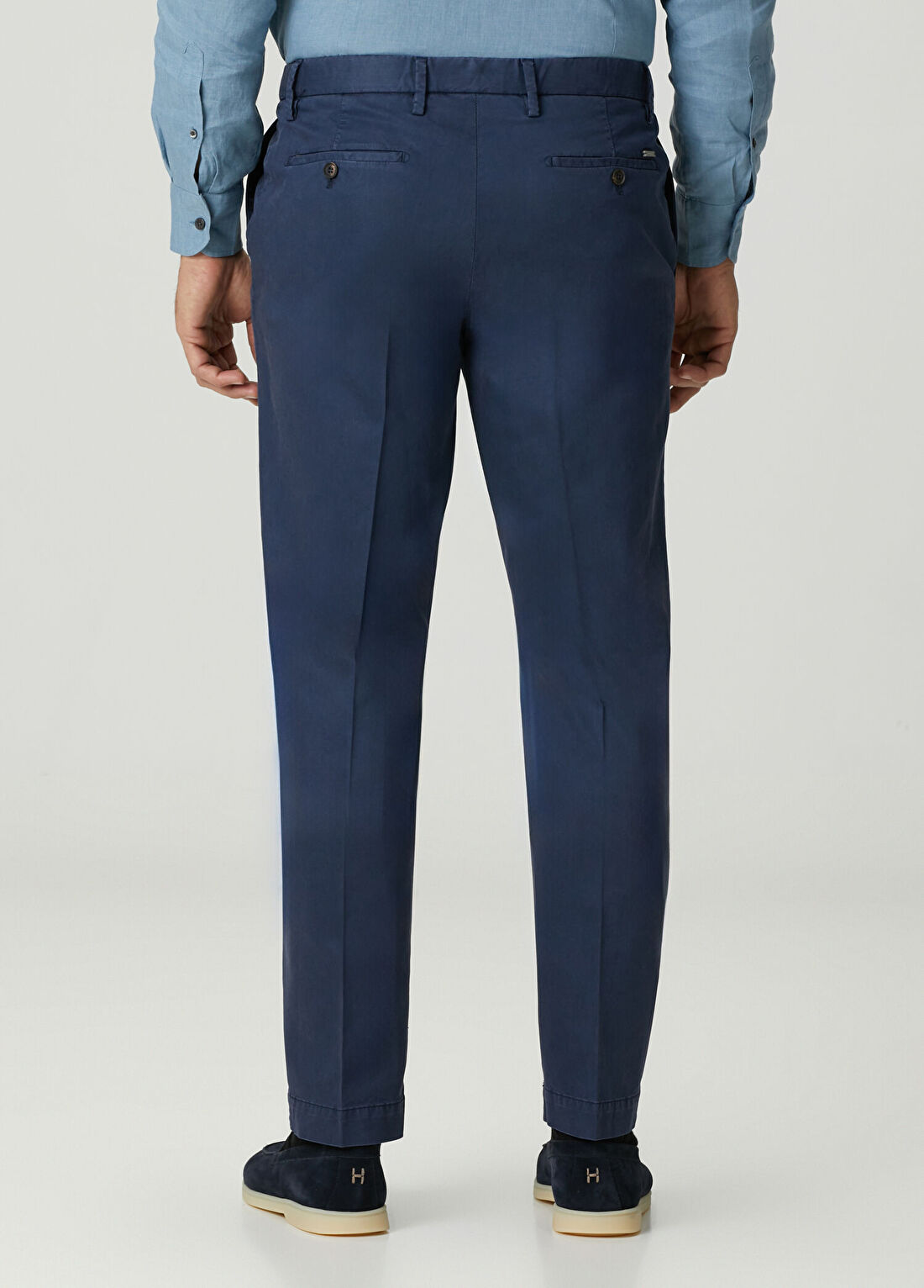 Corneliani Koyu Mavi Pilili Pantolon görsel 3