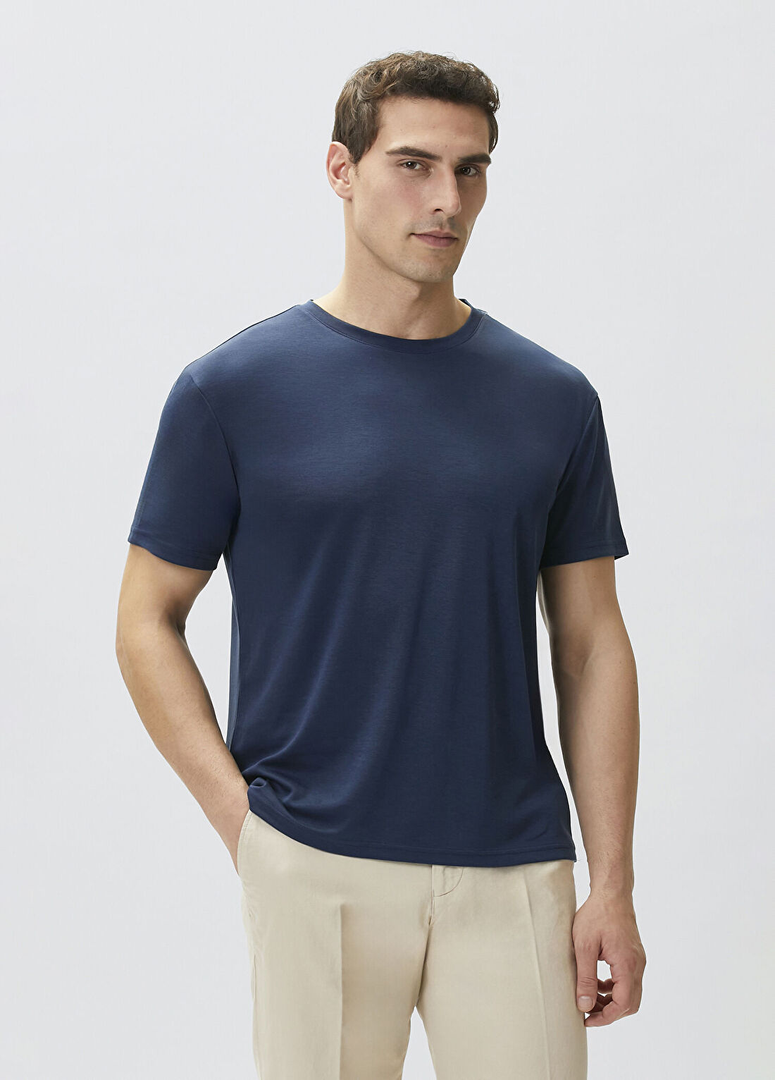 Network Lacivert Basic T-shirt görsel 2