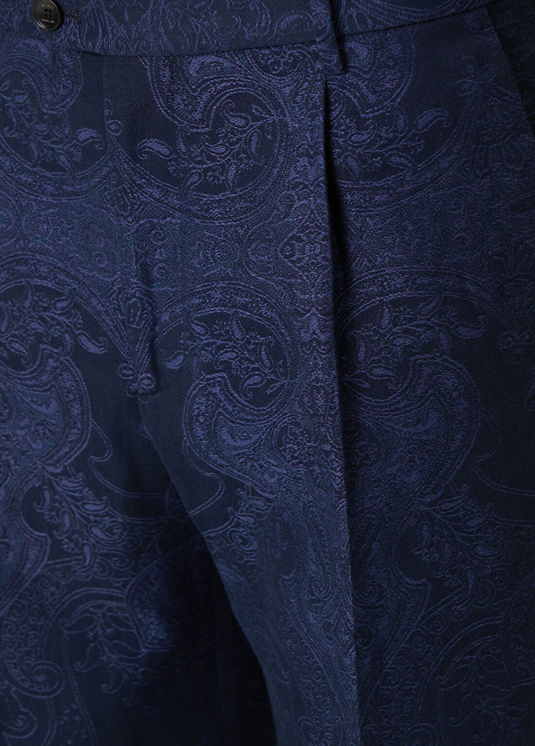 Etro Lacivert Etnik Desenli Pantolon görsel 4