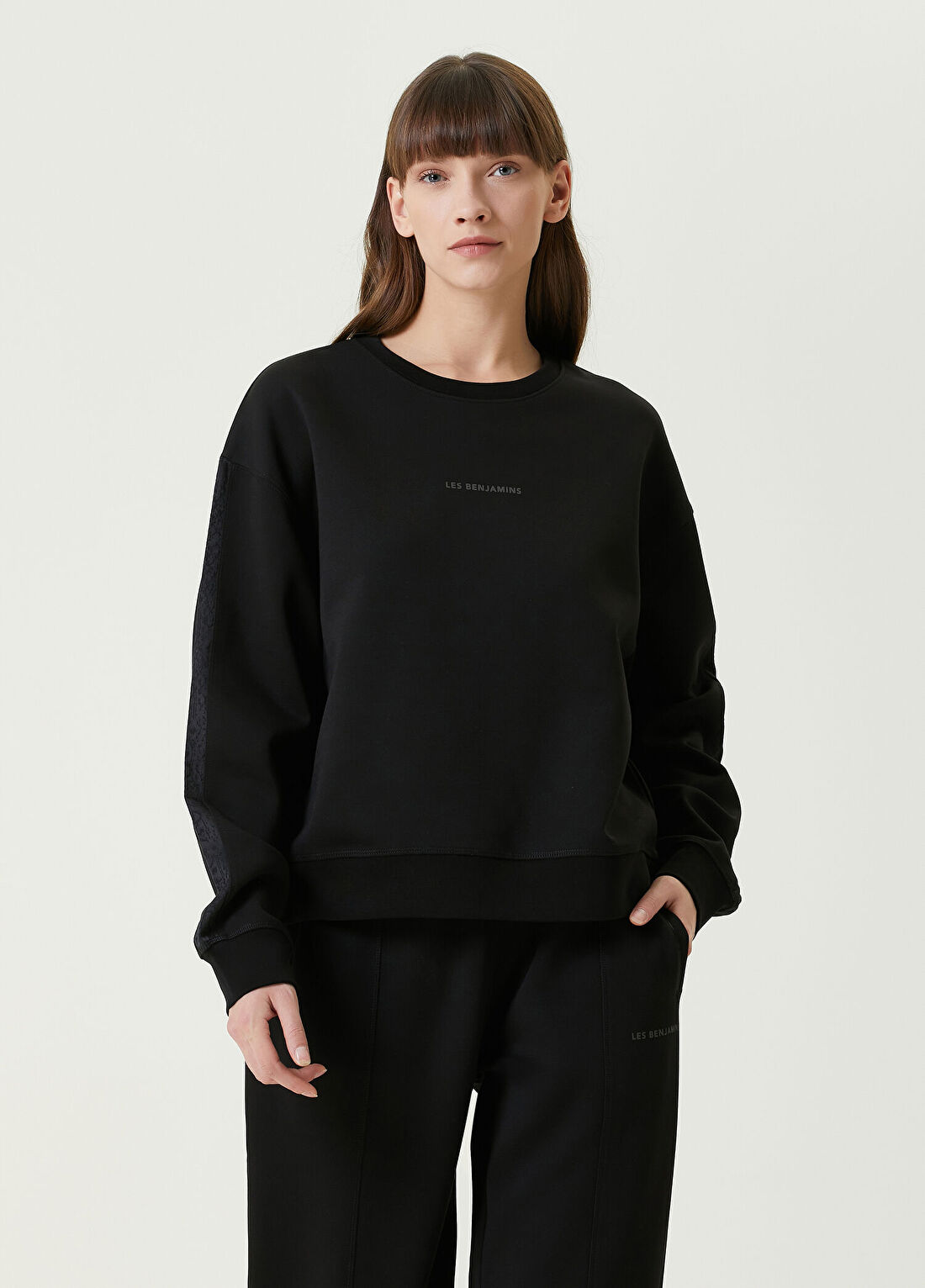 Les Benjamins Siyah Sweatshirt görsel 3