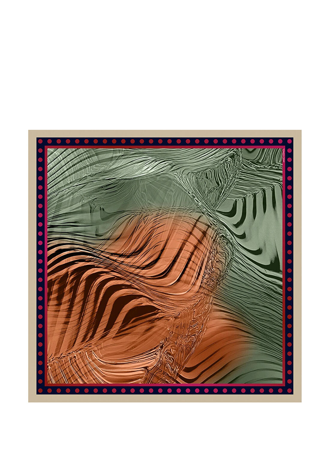 Arzu Kaprol Windwaves Renkli Desenli İpek Kadın Eşarp