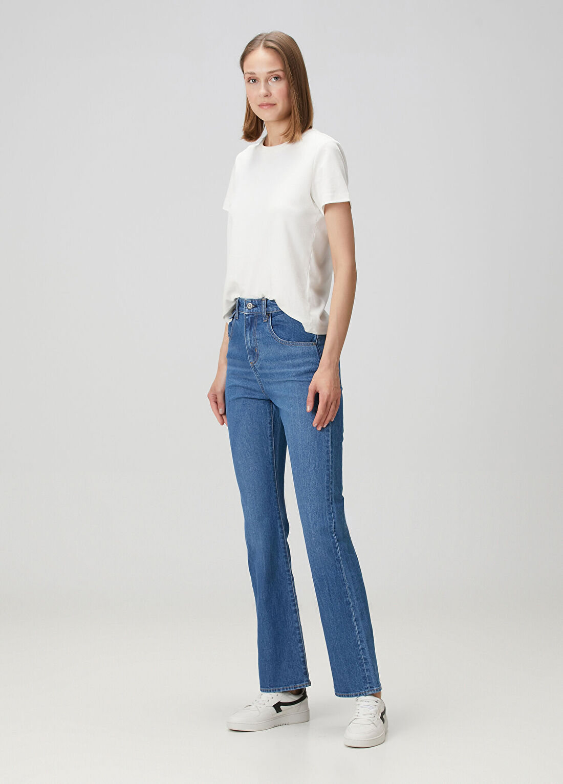 Boss Lyris Mavi Flared Jean Pantolon