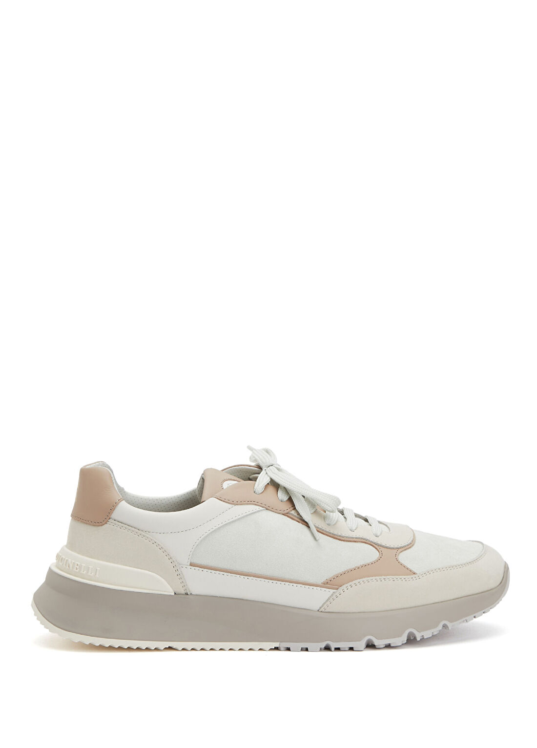 Brunello Cucinelli Bej Erkek Deri Sneaker