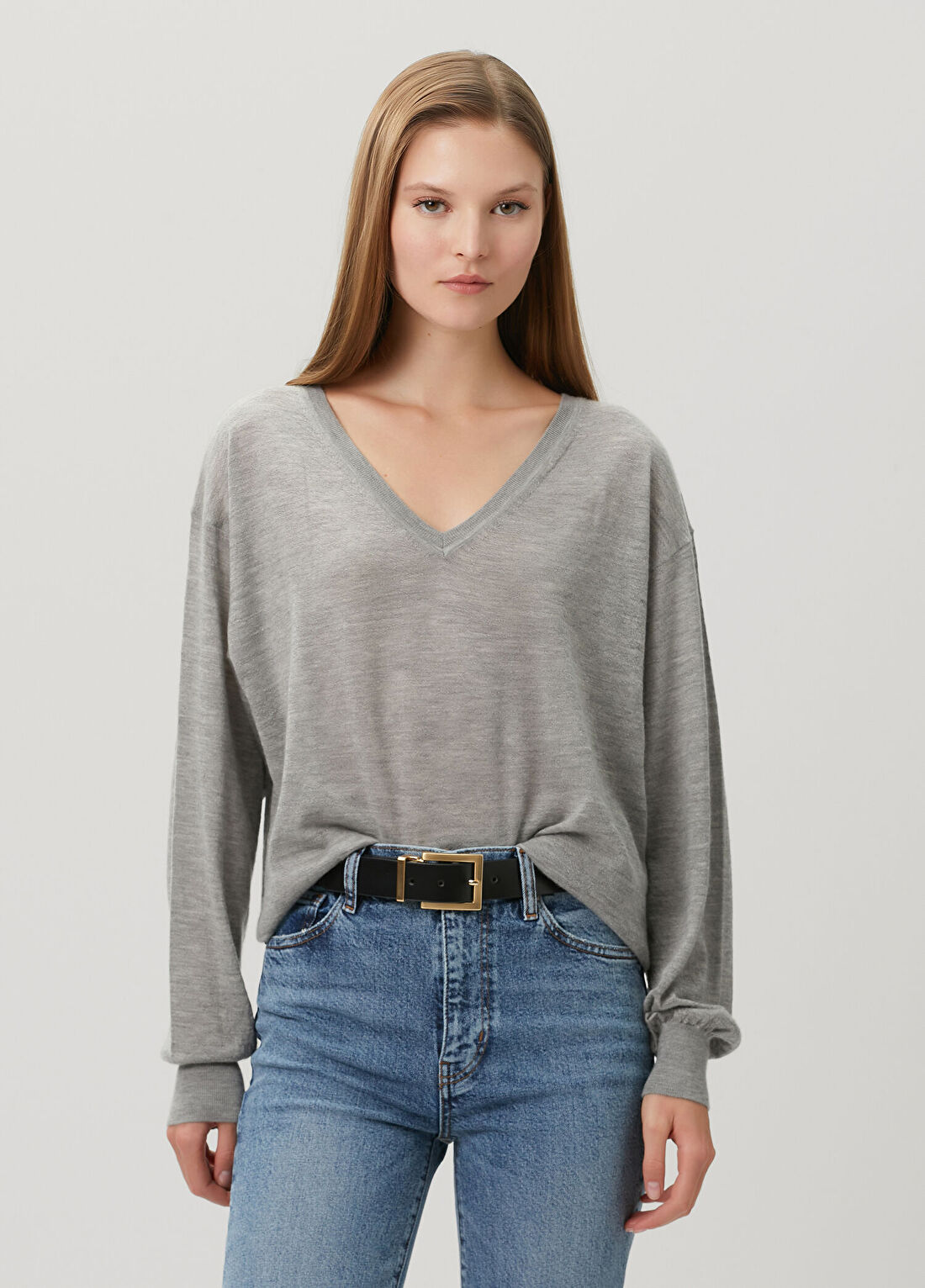 Frame Denim Gri Kaşmir Triko