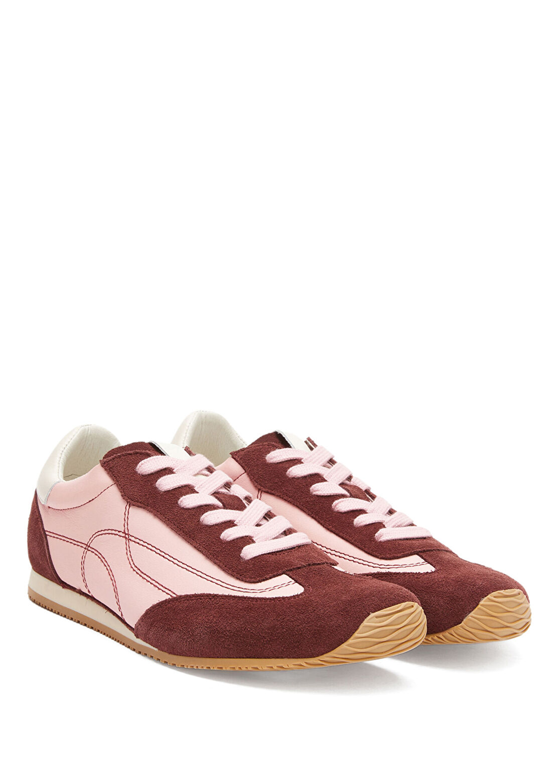 Divarese Pembe Kadın Rahat Süet Sneaker görsel 2