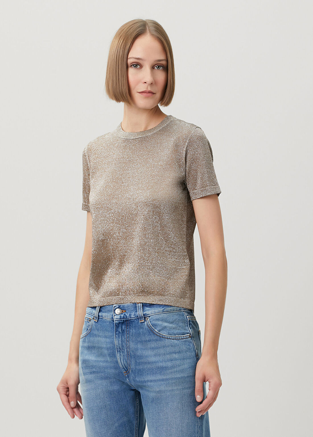 Missoni Bej Simli Triko görsel 3
