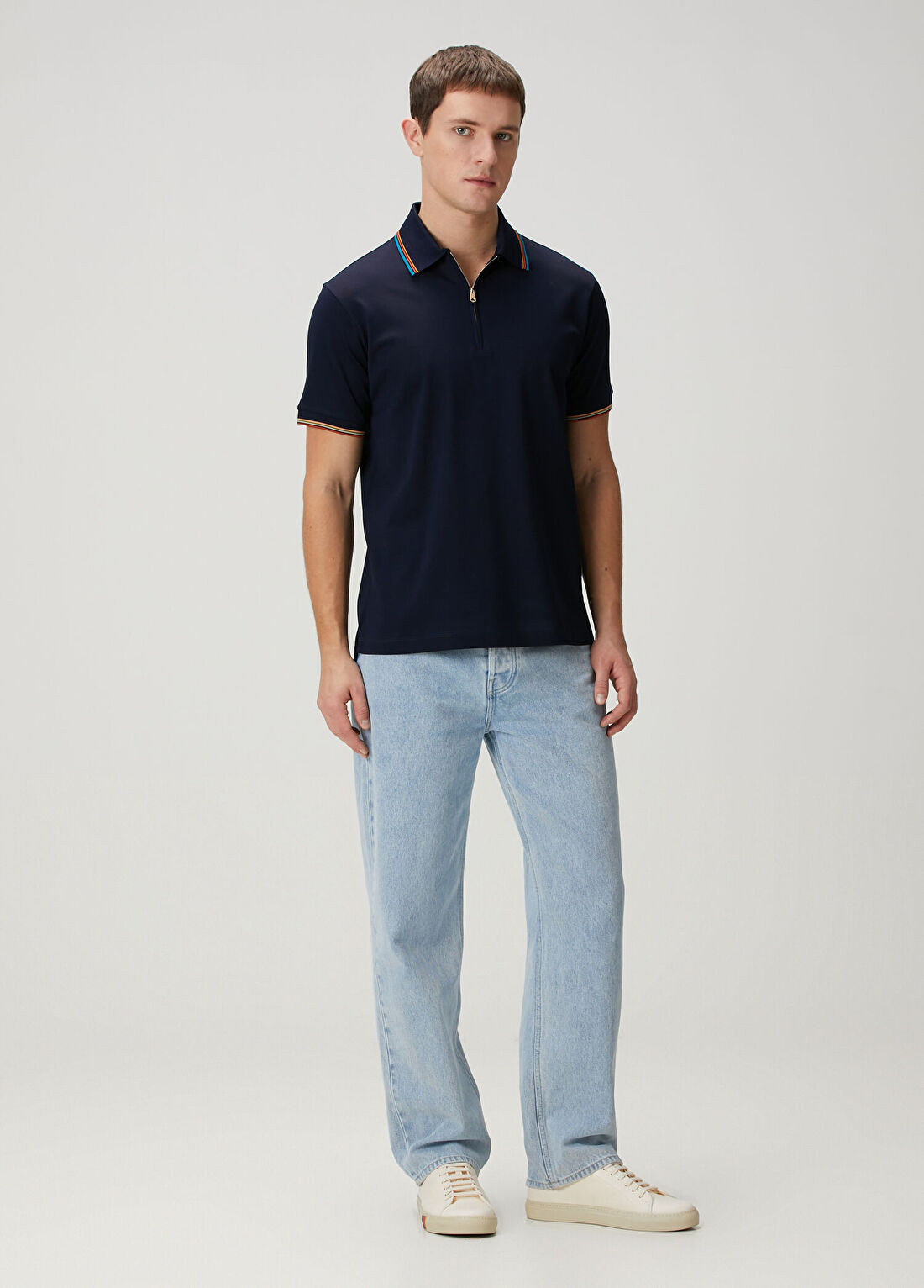 Paul Smith Lacivert Polo Yaka T-shirt görsel 2