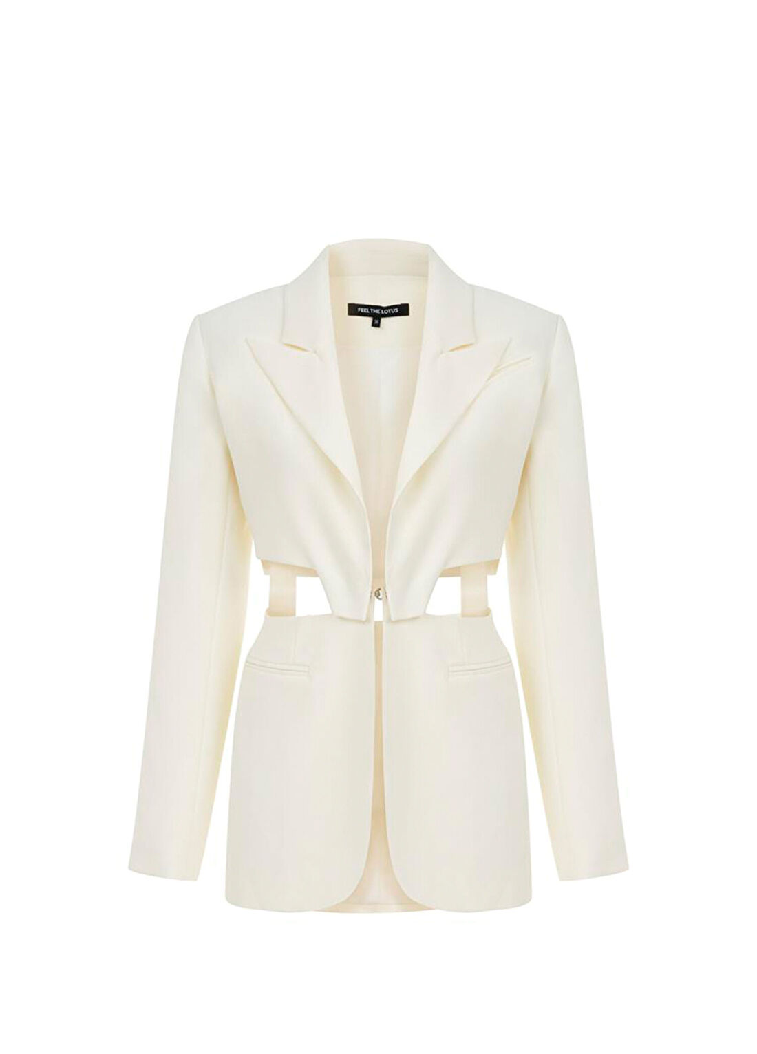 Feel The Lotus Ren Ekru Kadın Blazer Ceket