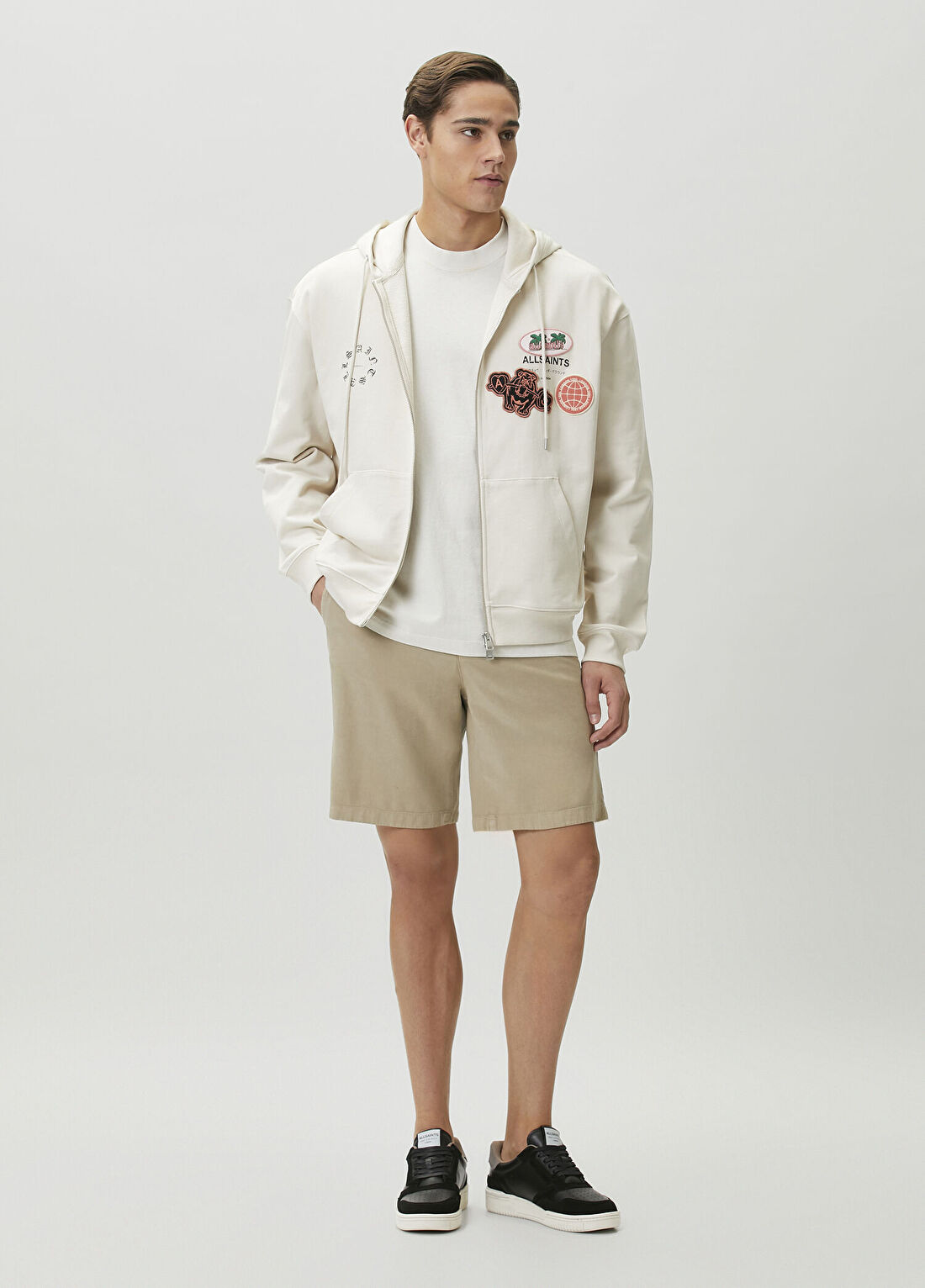 AllSaints Cacti Krem T-shirt görsel 2