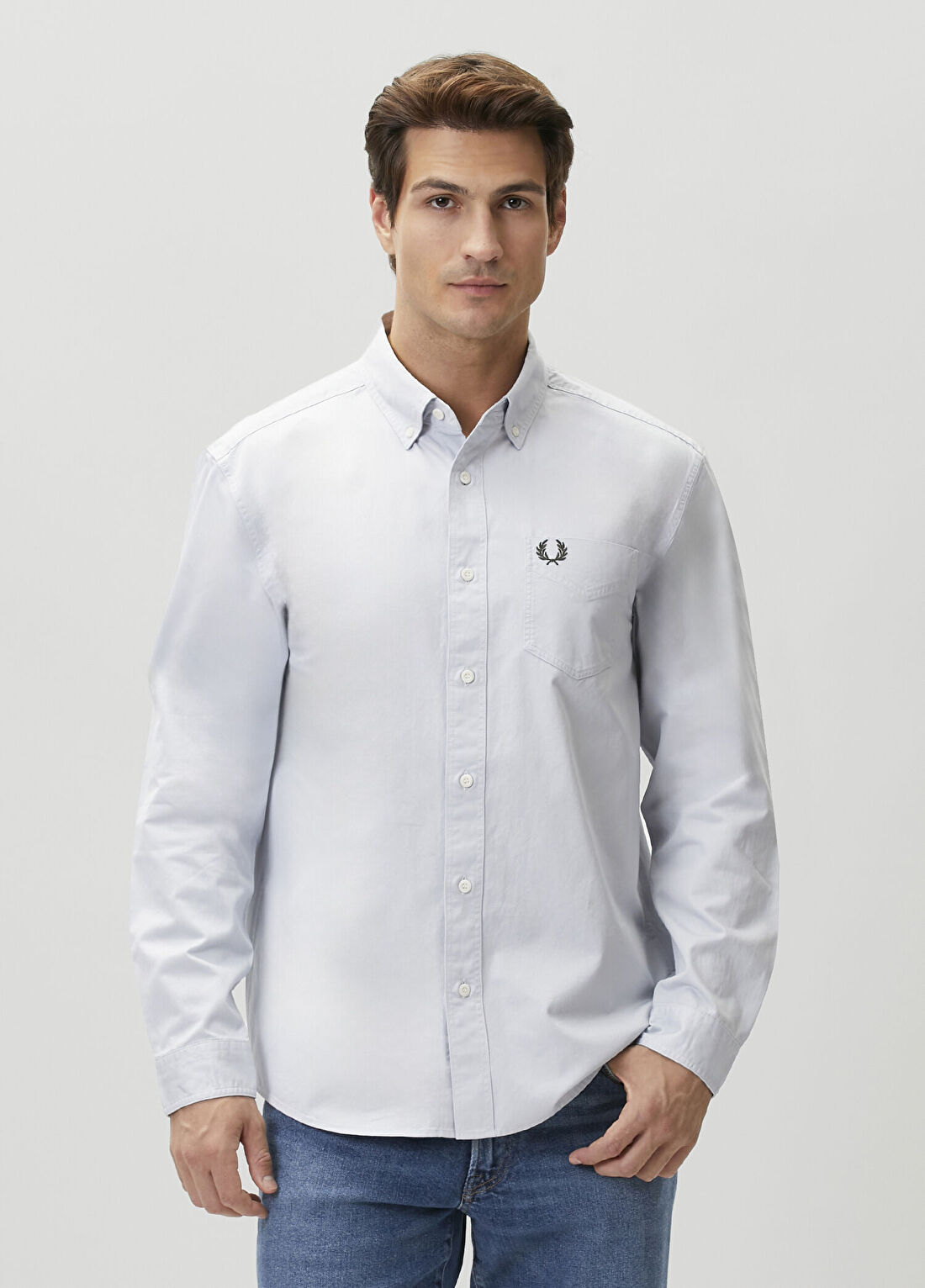 Fred Perry Relaxed Mavi Twill Gömlek