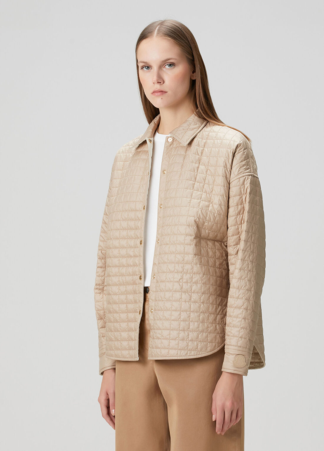 Moncler Bej Kapitoneli Ceket