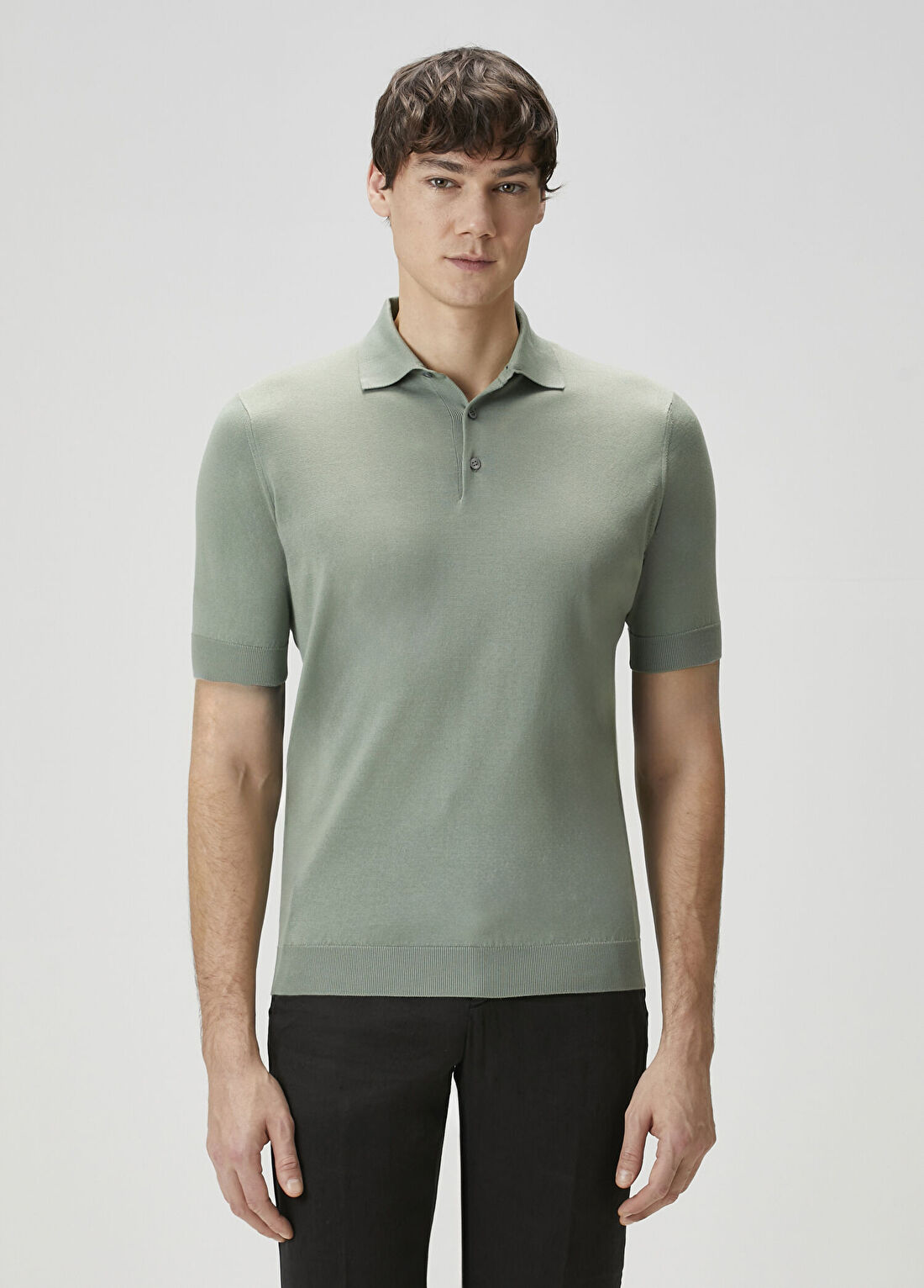 Lardini Yeşil Kısa Kollu Polo Triko