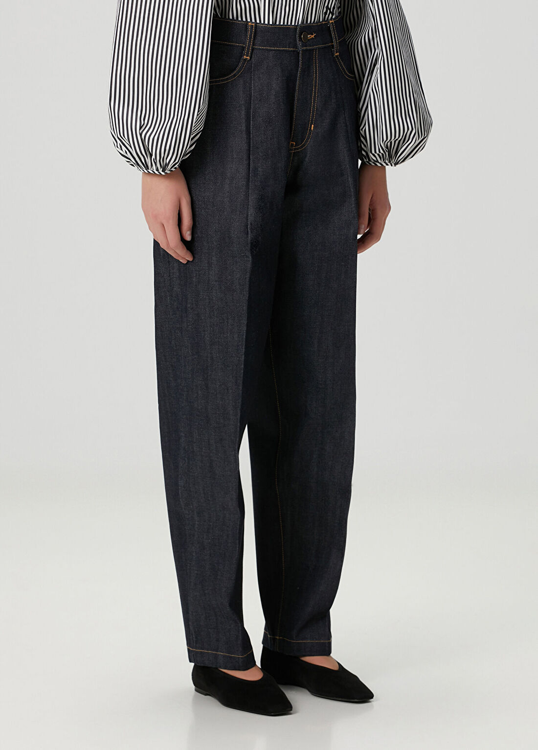 Nackiye Borrowed Koyu Mavi Jean Pantolon görsel 4