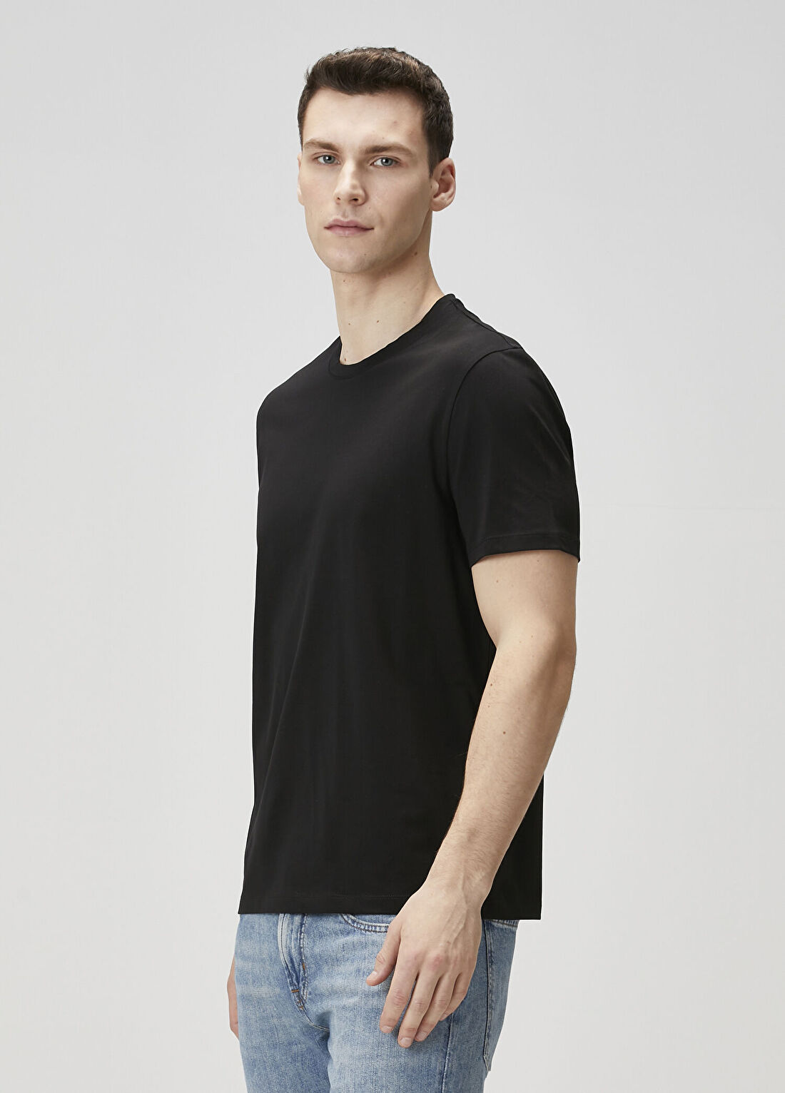 7 For All Mankind Siyah Basic T-shirt görsel 3