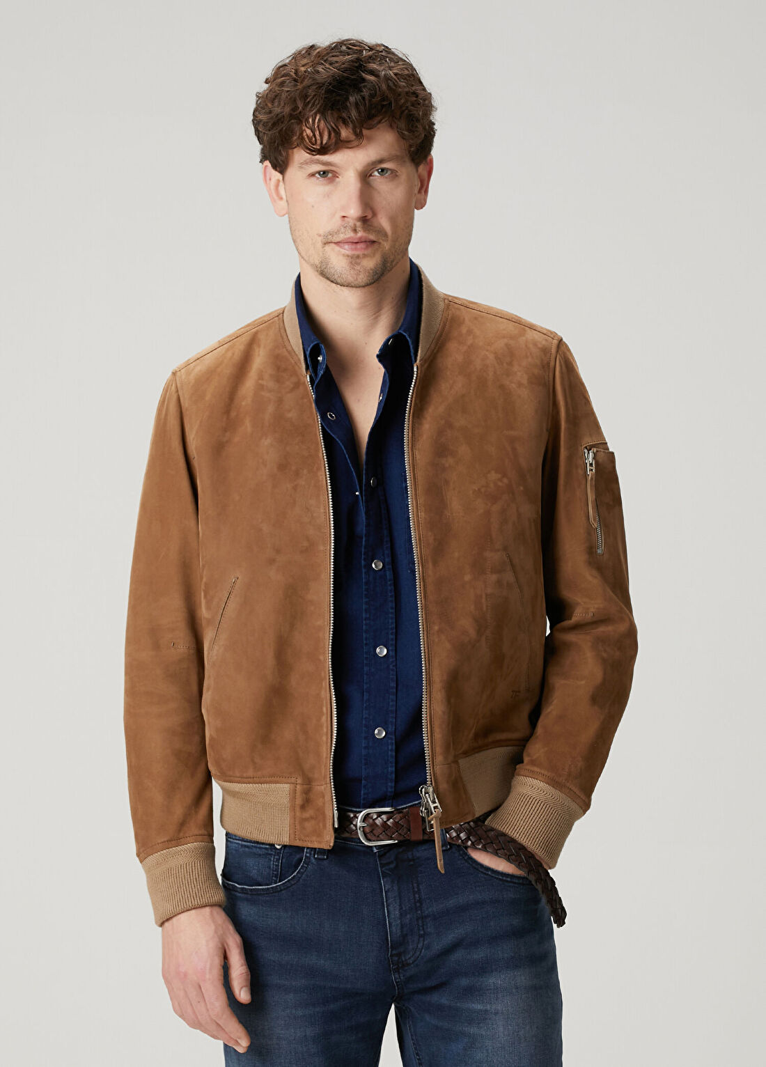 Tom Ford Bej Süet Mont