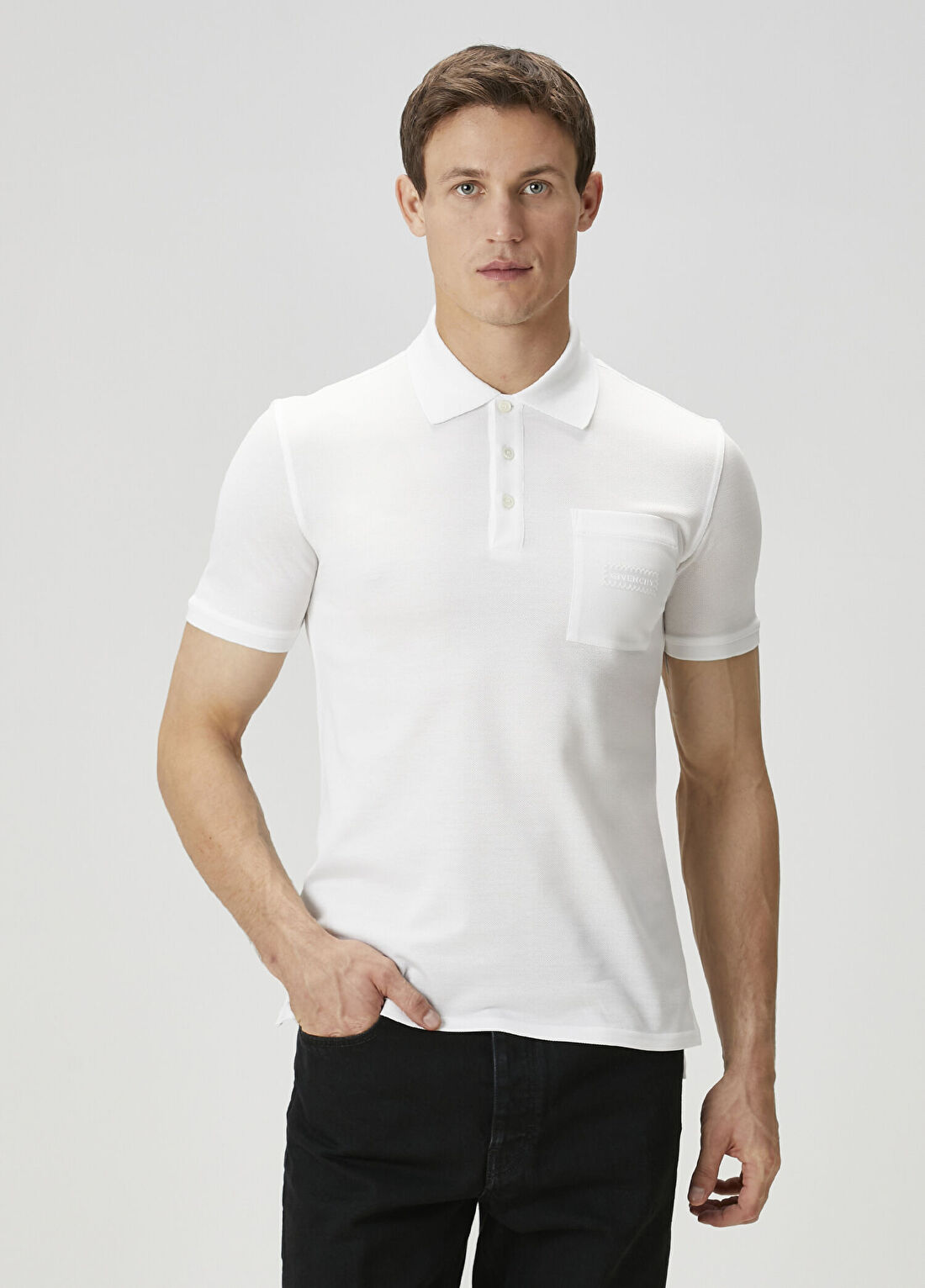 Givenchy Regular Fit Beyaz Polo Yaka T-shirt