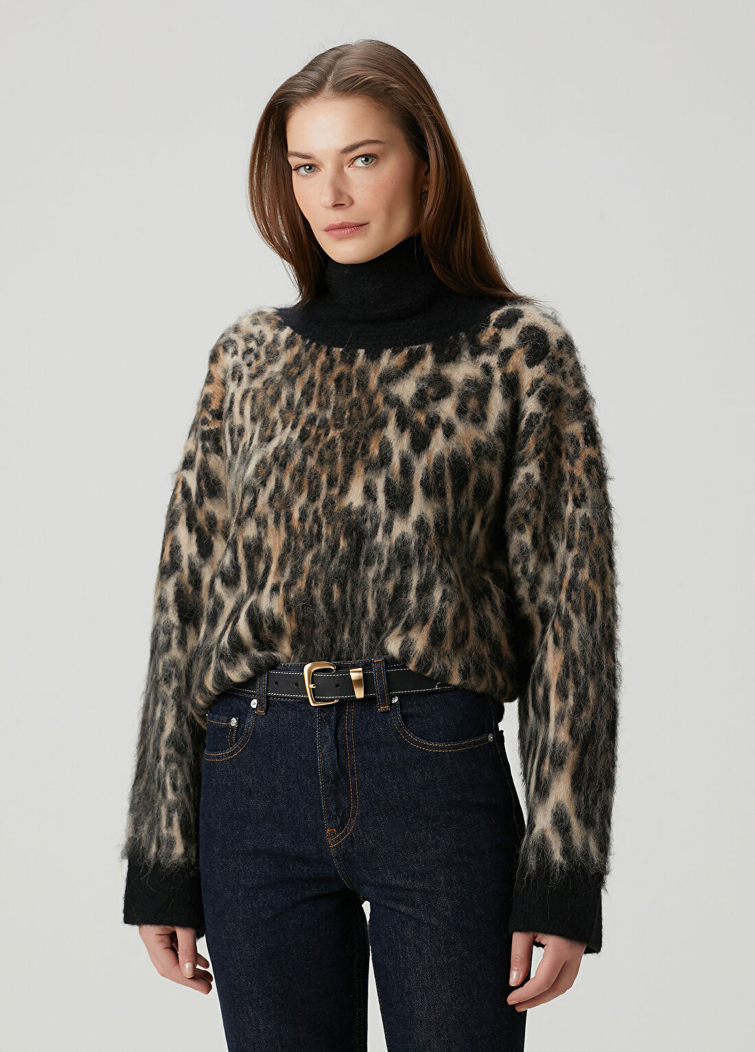 Ganni Leopar Desenli Kazak